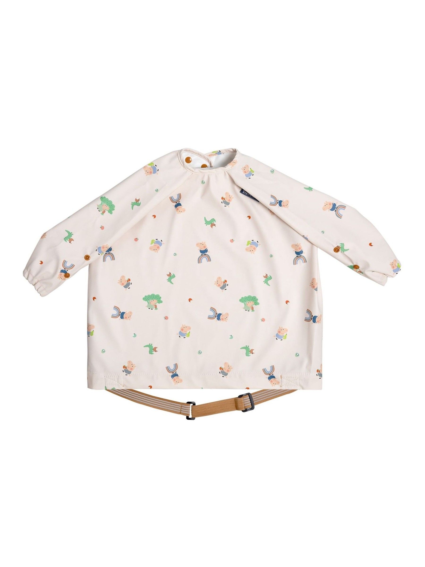 Bibado Beige Coverall Weaning Bib - George Pig Bibs - Image 5 of 6