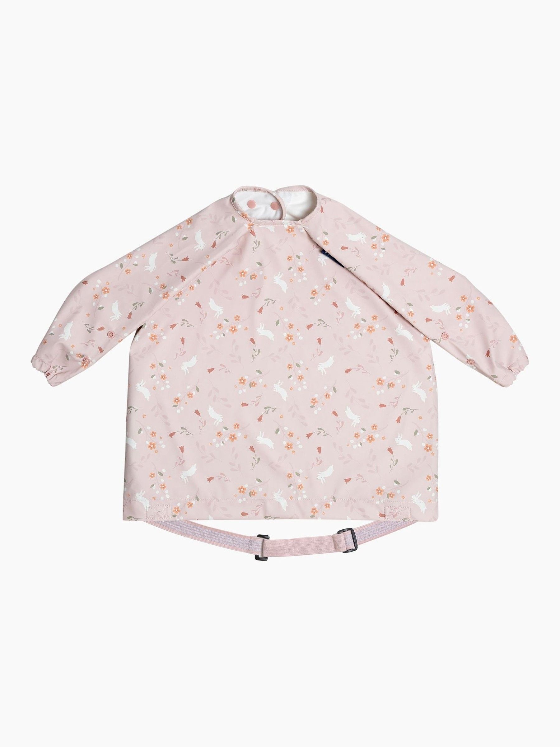Bibado Pink Coverall Weaning Bib - Botanical Bunnies - Image 5 of 6