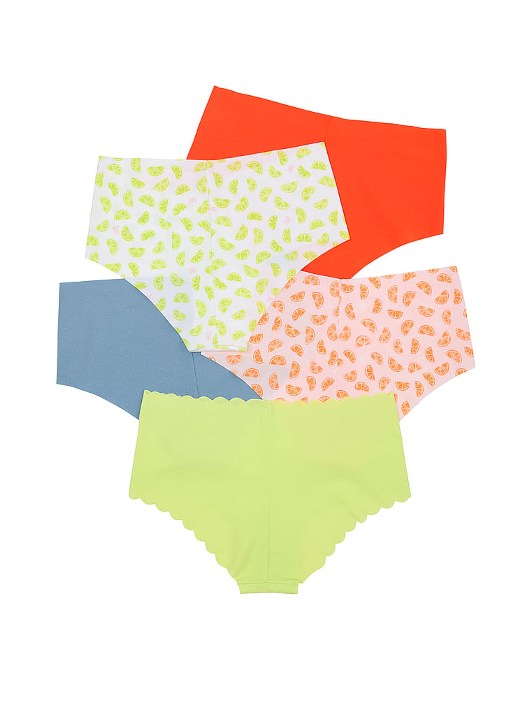 Orange/Blue/Green Cheeky 5 Pack Knickers - Image 2 of 2
