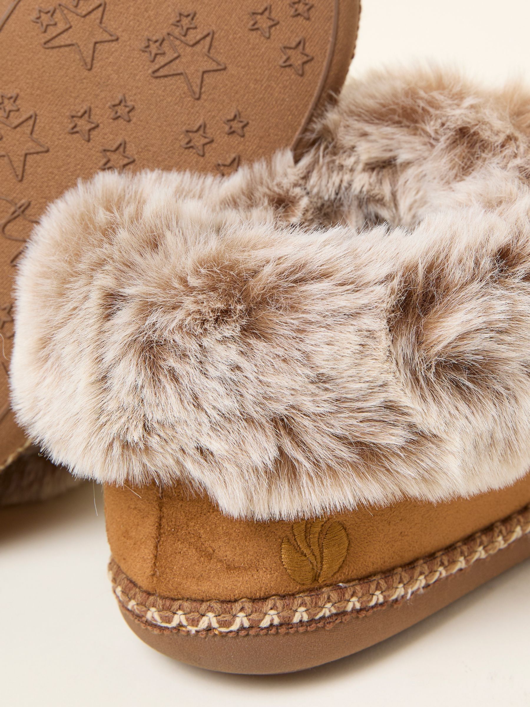 Maia Tan Brown Boot Slipper - Image 3 of 3