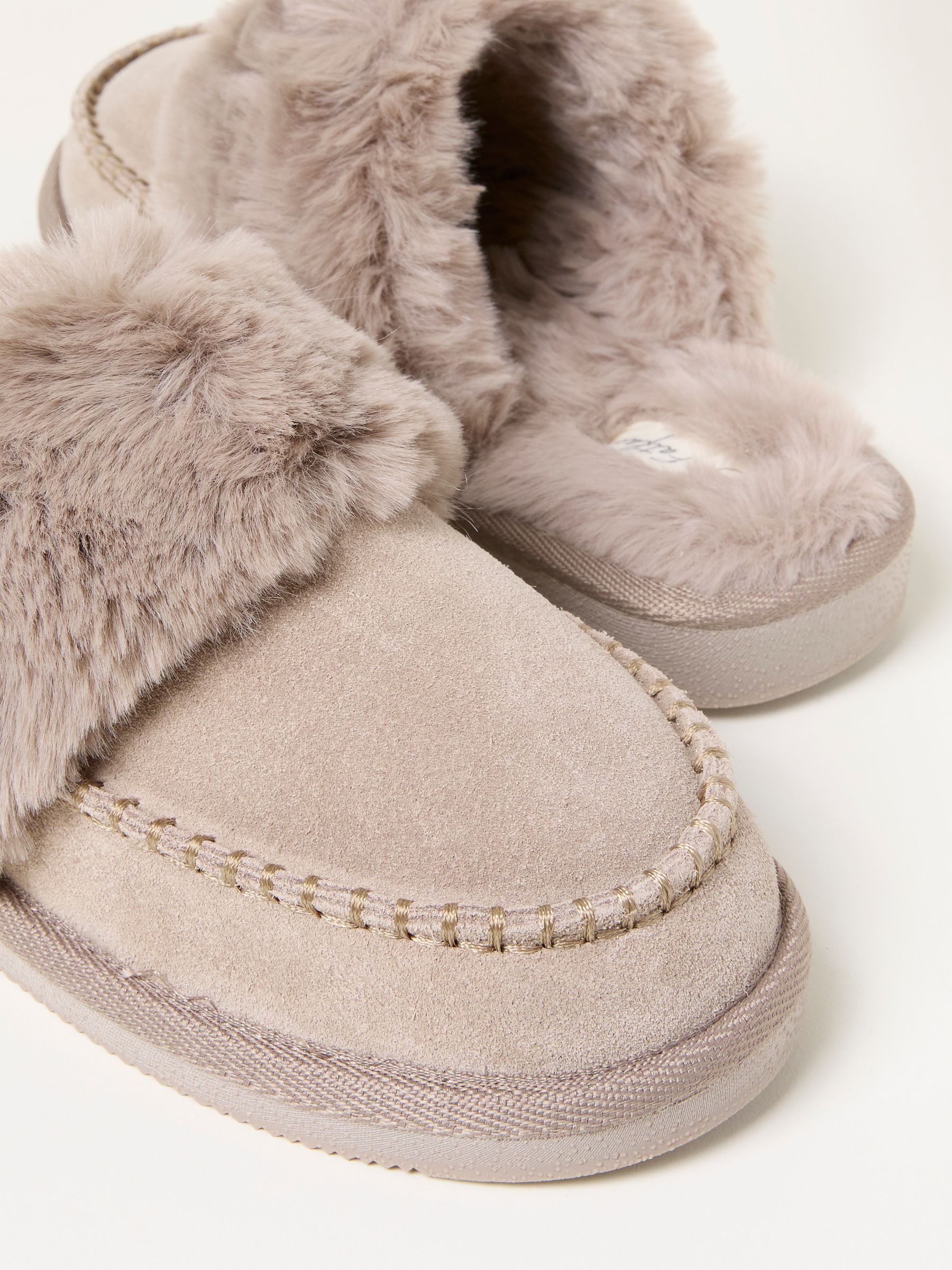 Issy Grey Moccassin Suede Mule - Image 3 of 3