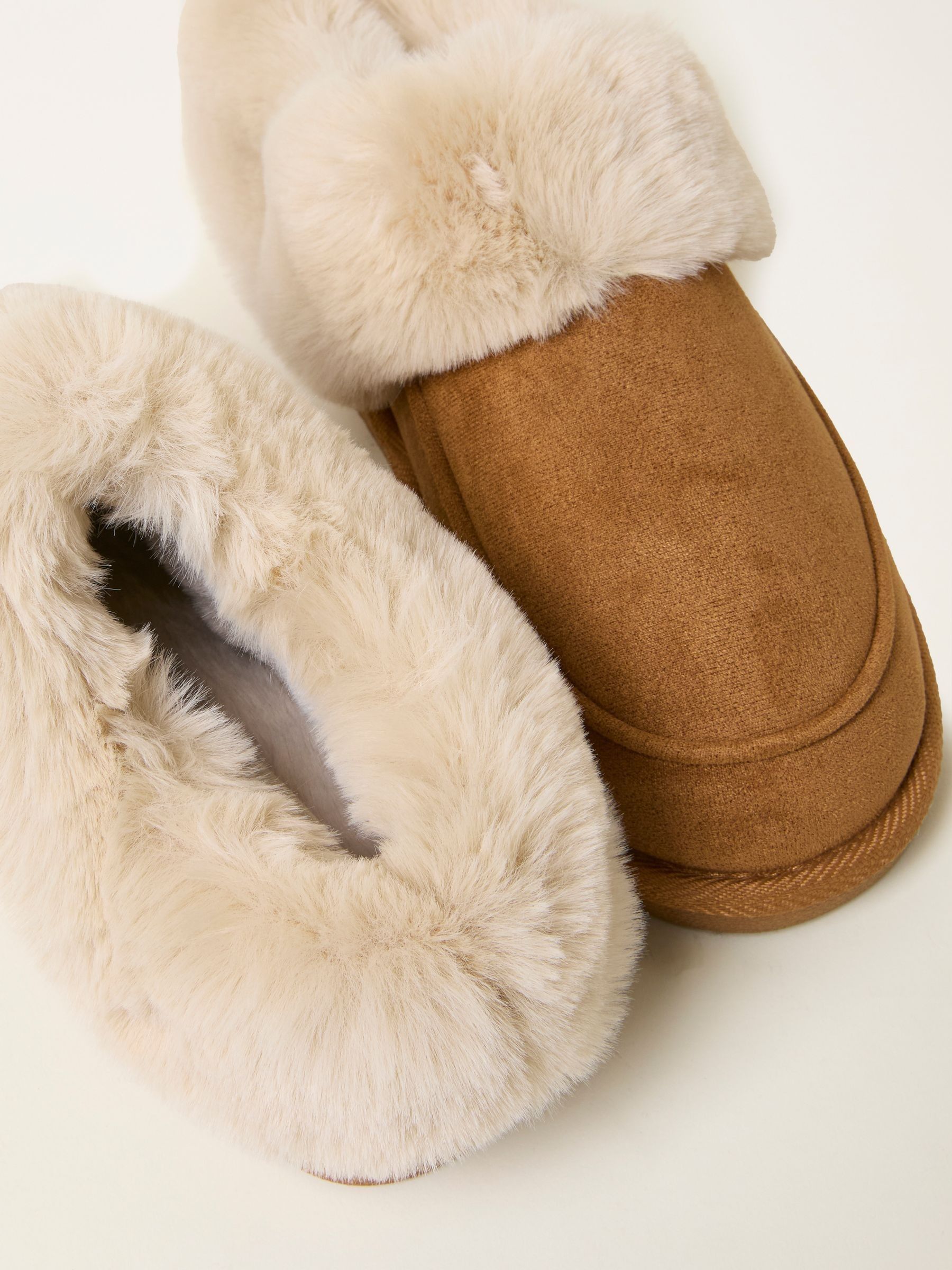 Lizzie Taupe Boot Slipper - Image 3 of 3