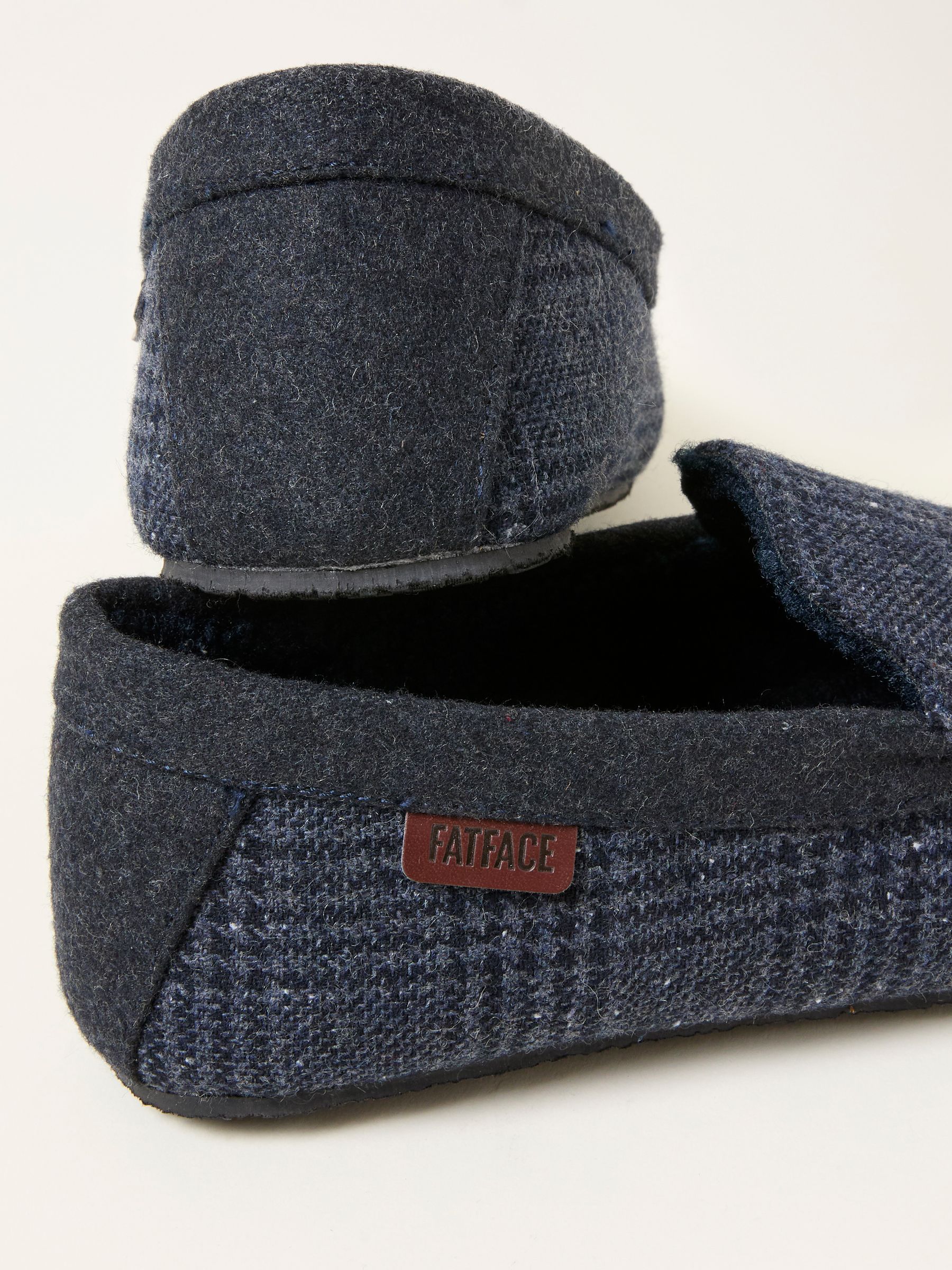 Noah Navy Check Moccasin | FatFace USA display picture 1