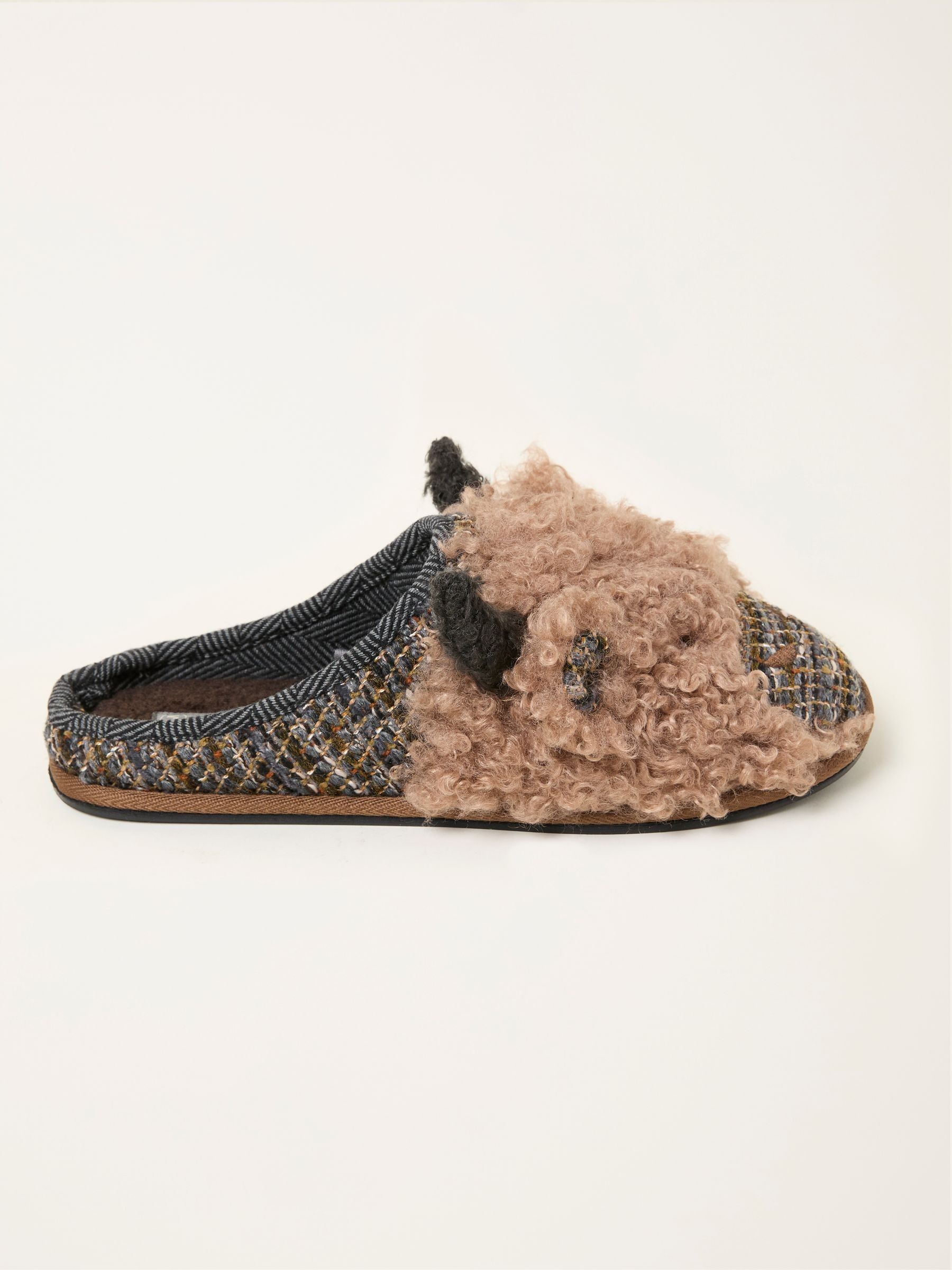 Hamish Brown Cow Slipper - Image 1 of 3