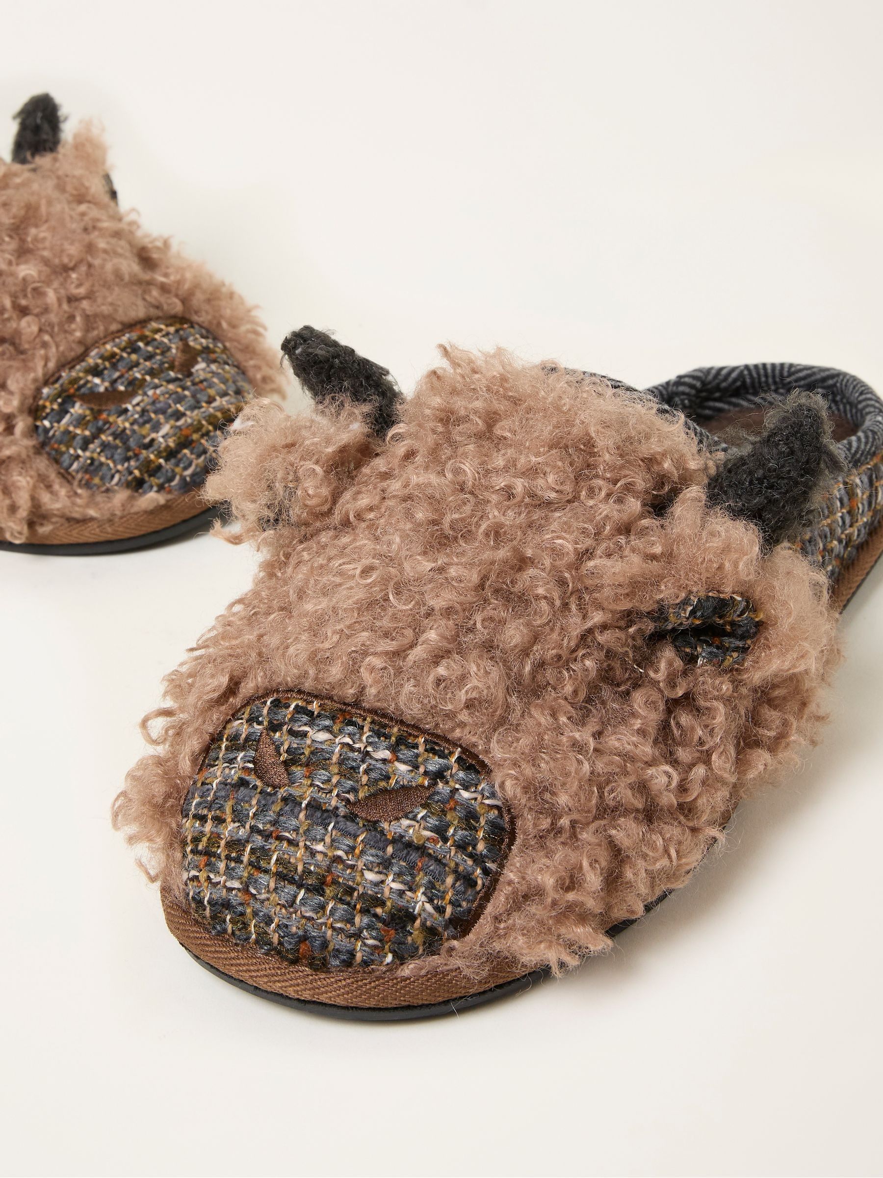 Hamish Brown Cow Slipper - Image 2 of 3