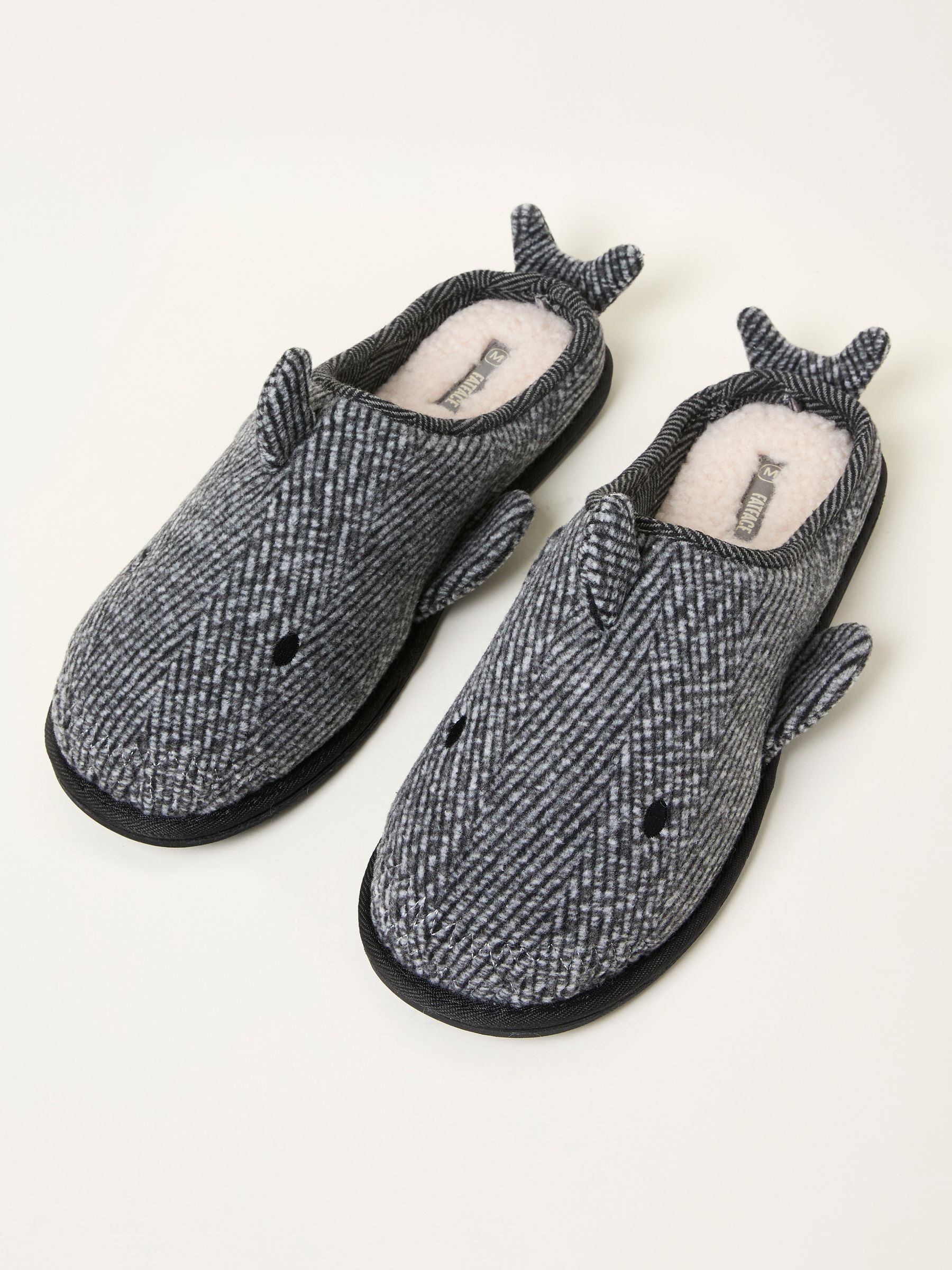 Fat Face Grey House Shoes Buy FatFace George Charcoal Grey House