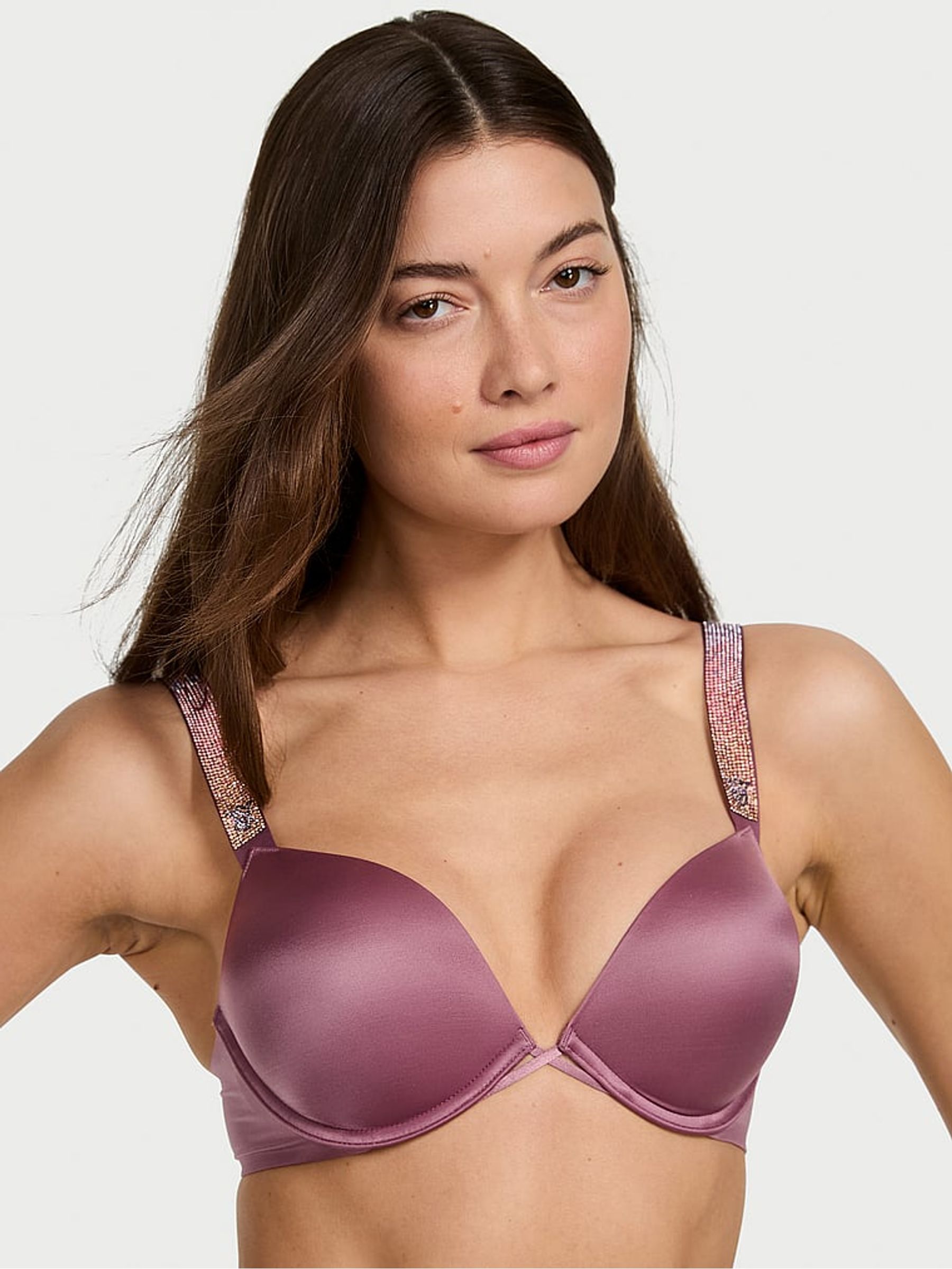 Purple Vapor Ombre Add 2 Cups Push Up Bombshell Shine Strap Bra - Image 1 of 2