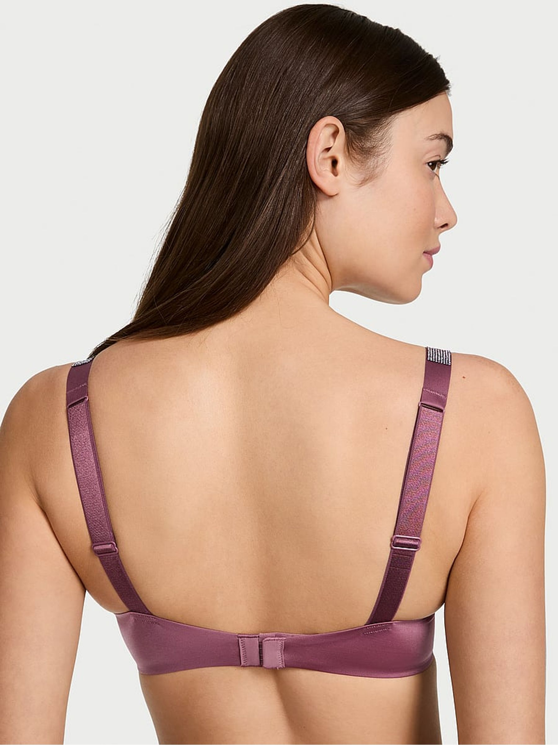 Purple Vapor Ombre Add 2 Cups Push Up Bombshell Shine Strap Bra - Image 2 of 2