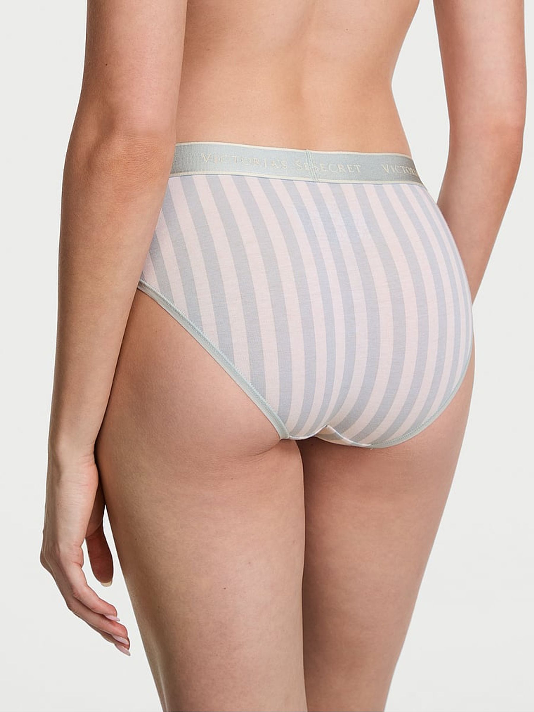 Grey Fog Stripe Hipster Knickers - Image 2 of 3