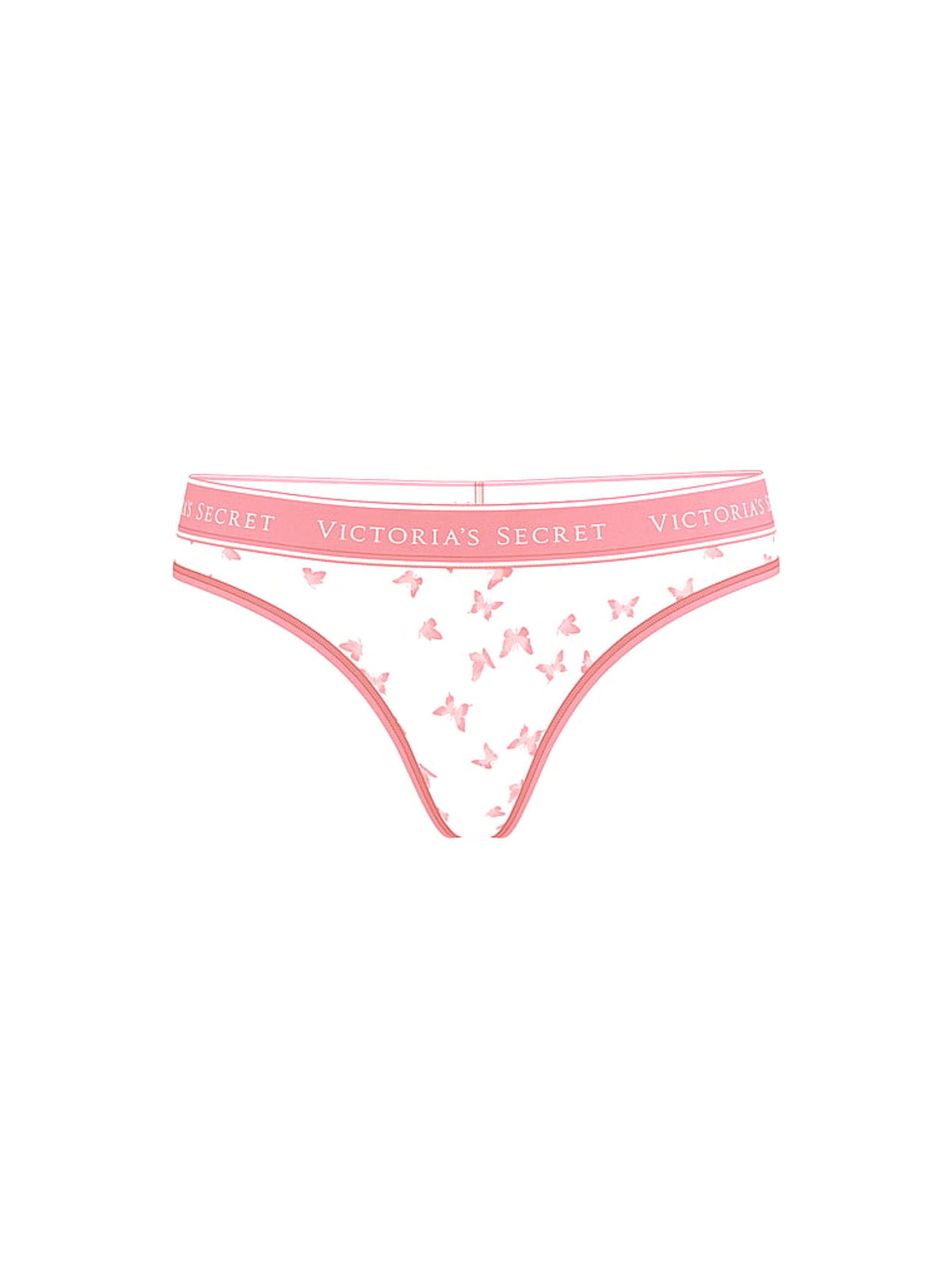 Rose Pink Butterflies Thong Knickers - Image 1 of 1