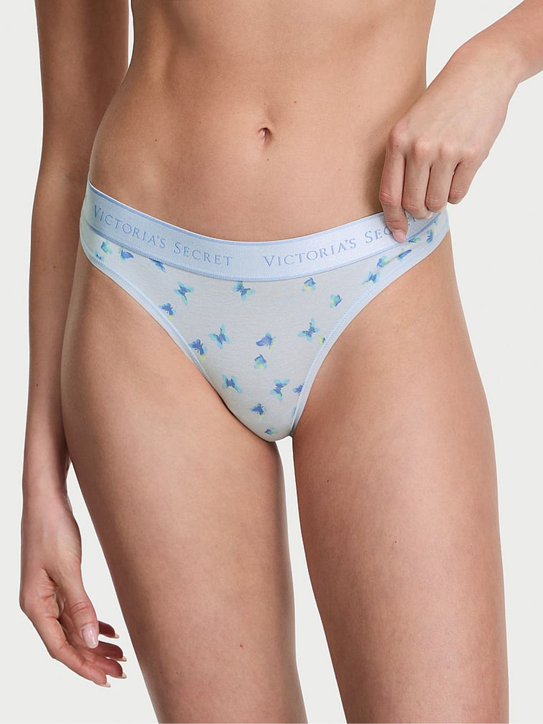 Blue Butterflies Thong Knickers - Image 1 of 2
