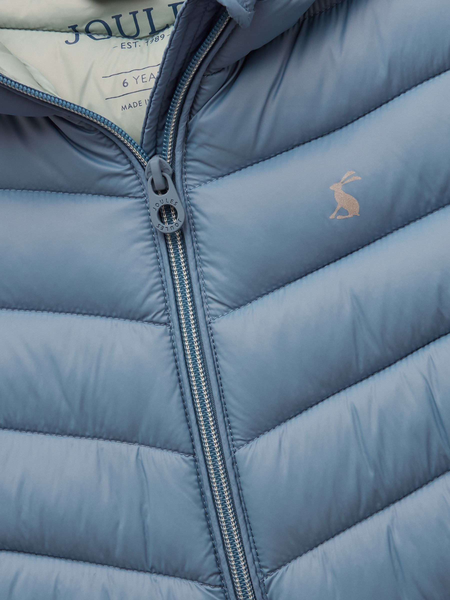 Kids' Cairn Blue Showerproof Padded Coat with Hood - Image 4 of 5