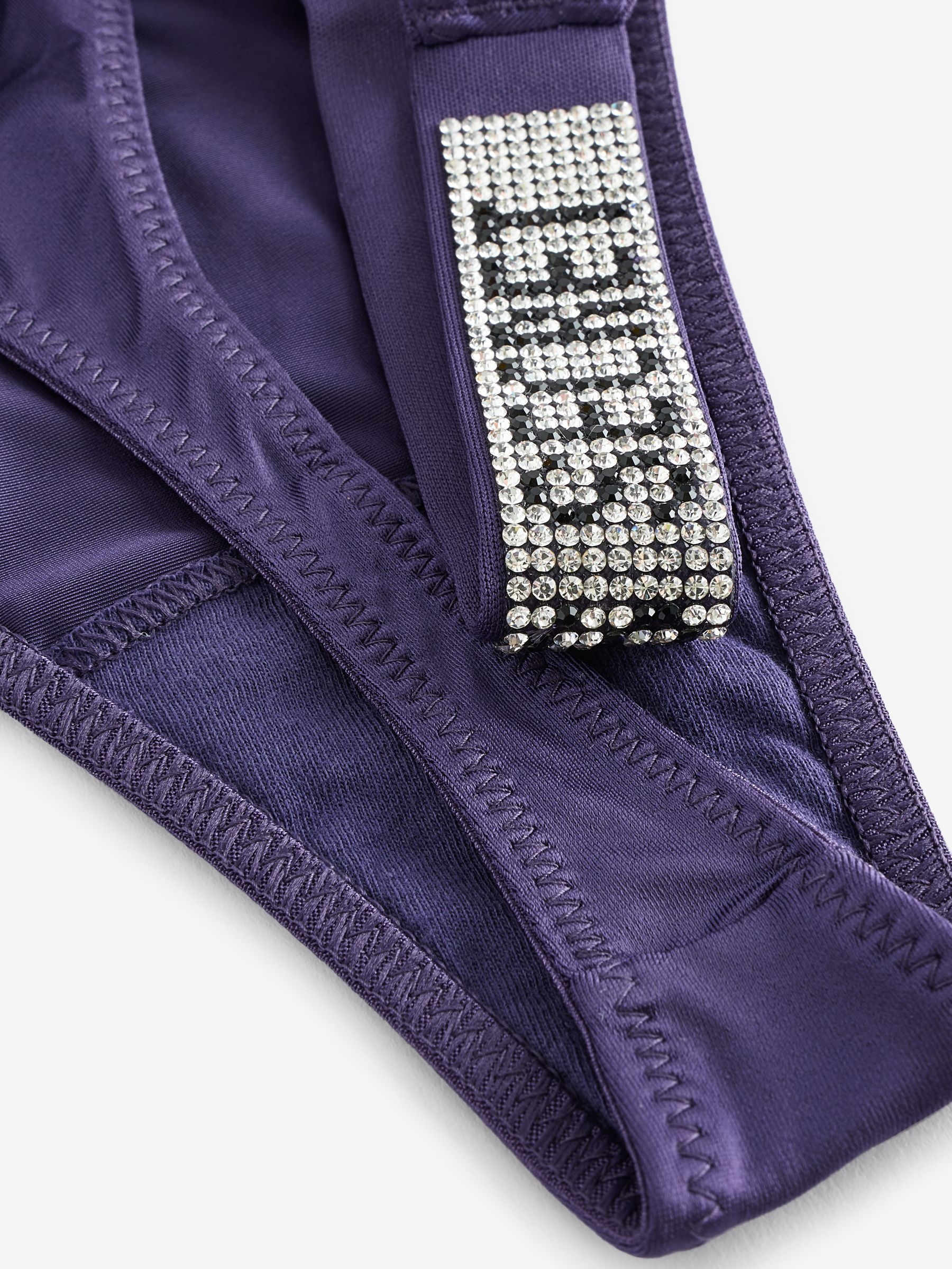 Valiant Purple Thong Shine Strap Knickers - Image 2 of 3
