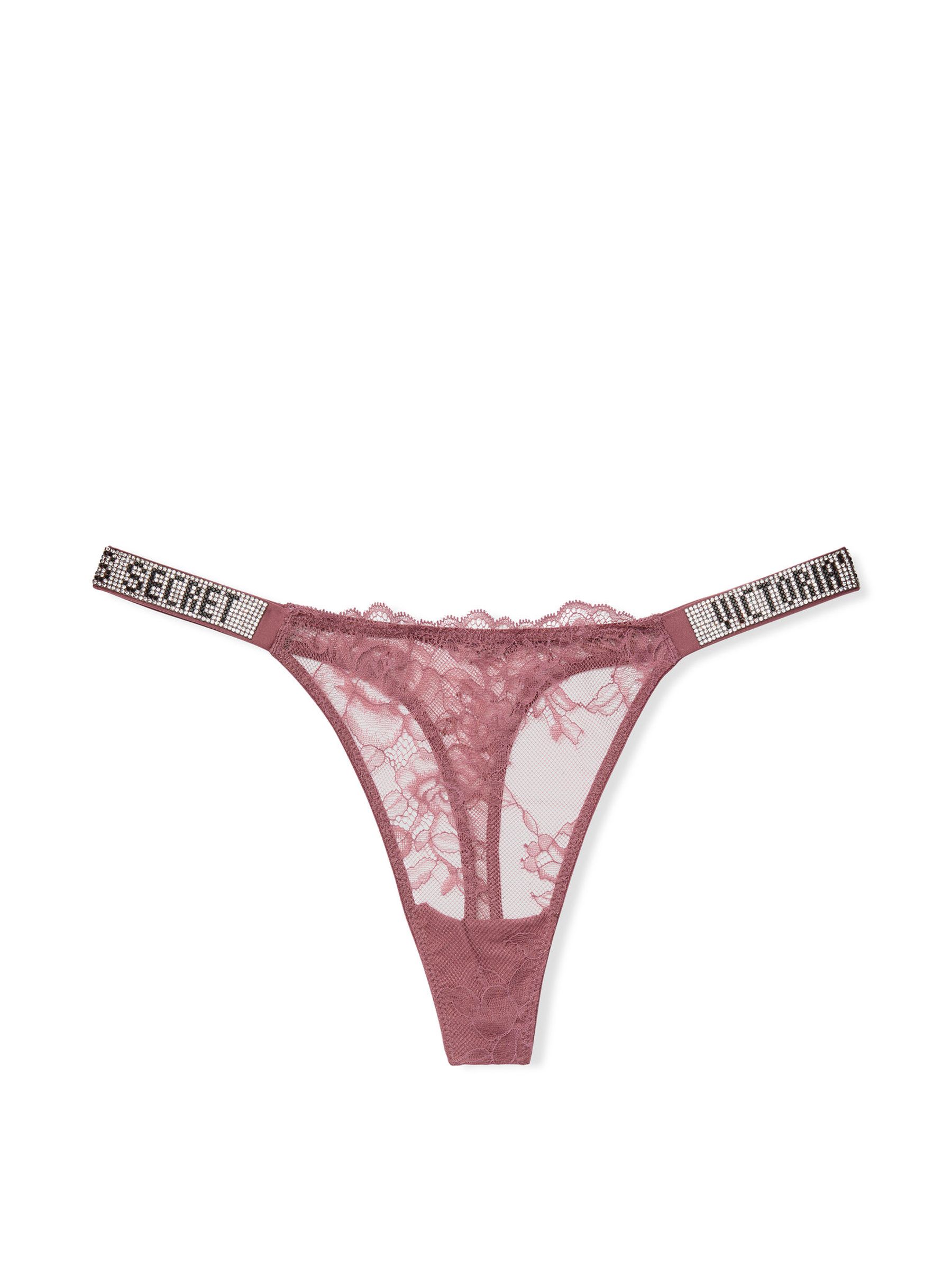 Purple Vapor Thong Shine Strap Knickers - Image 3 of 3