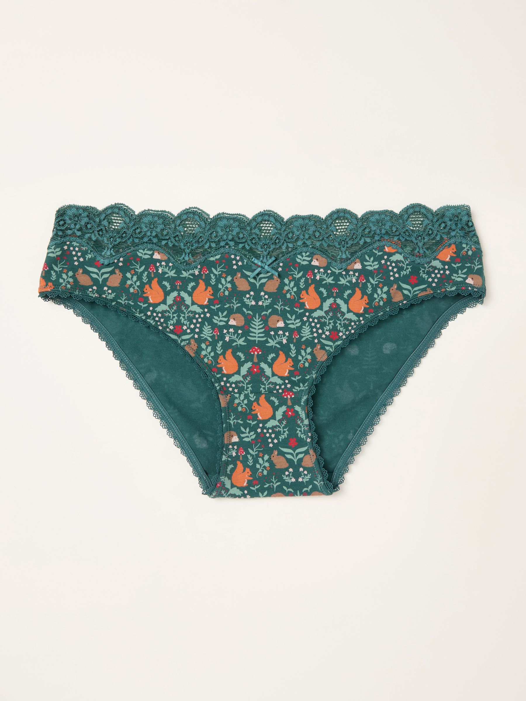 Teal Blue Woodland Print Classic Knickers - Image 1 of 2