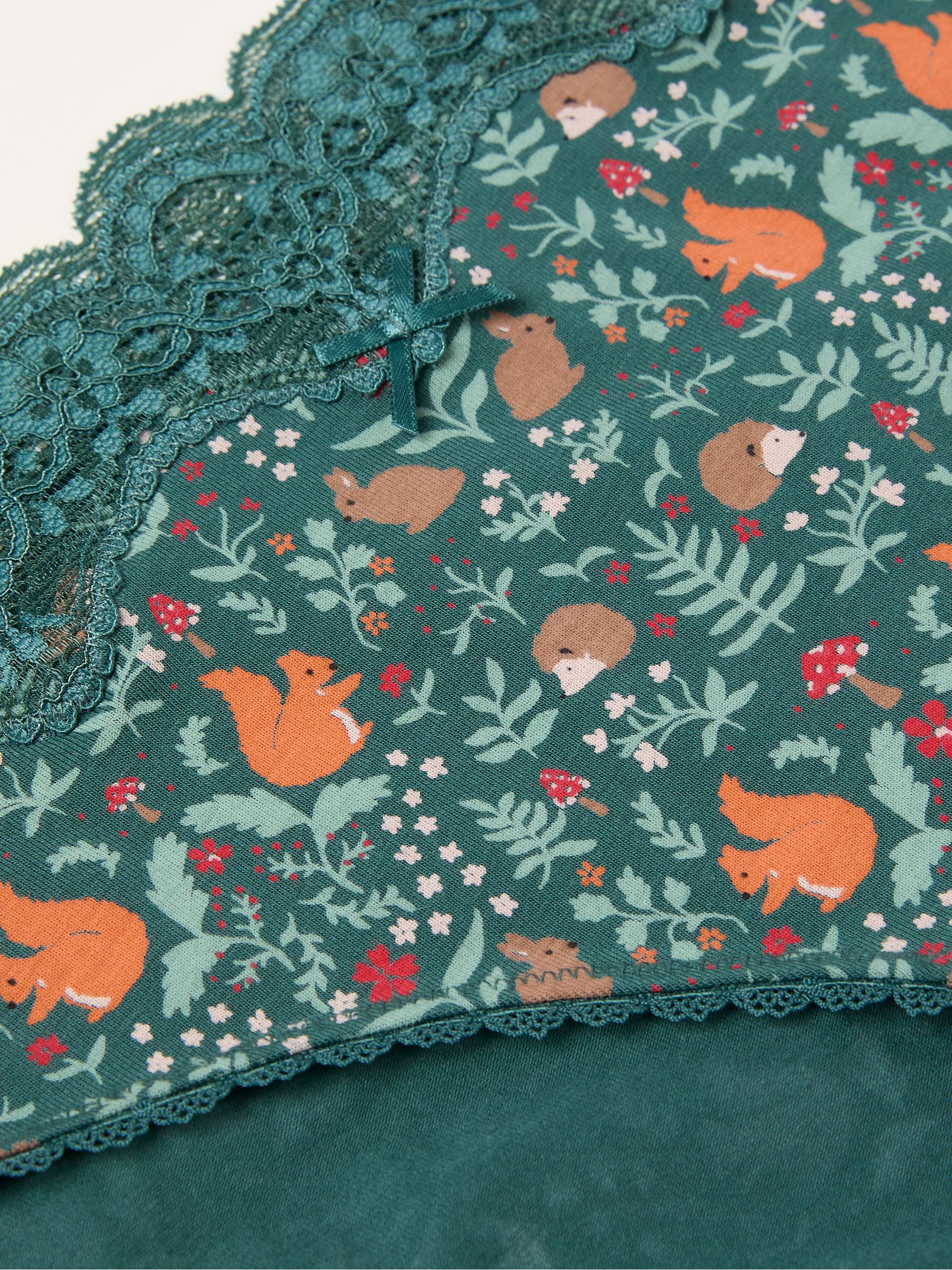 Teal Blue Woodland Print Classic Knickers - Image 2 of 2