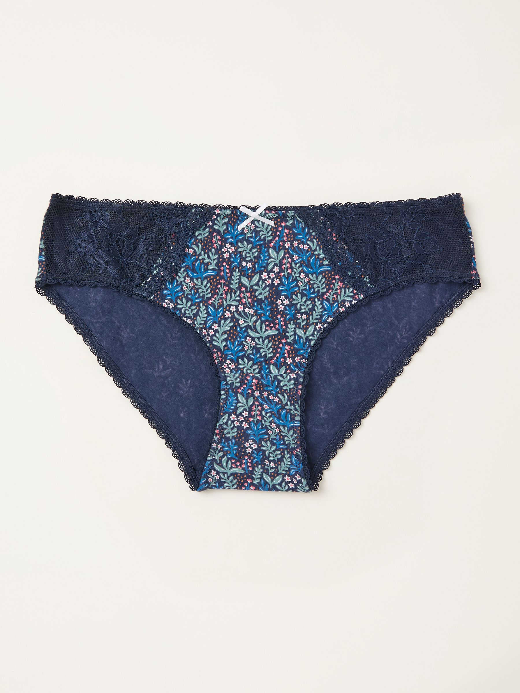 Navy Floral Print Classic Knickers - Image 1 of 2