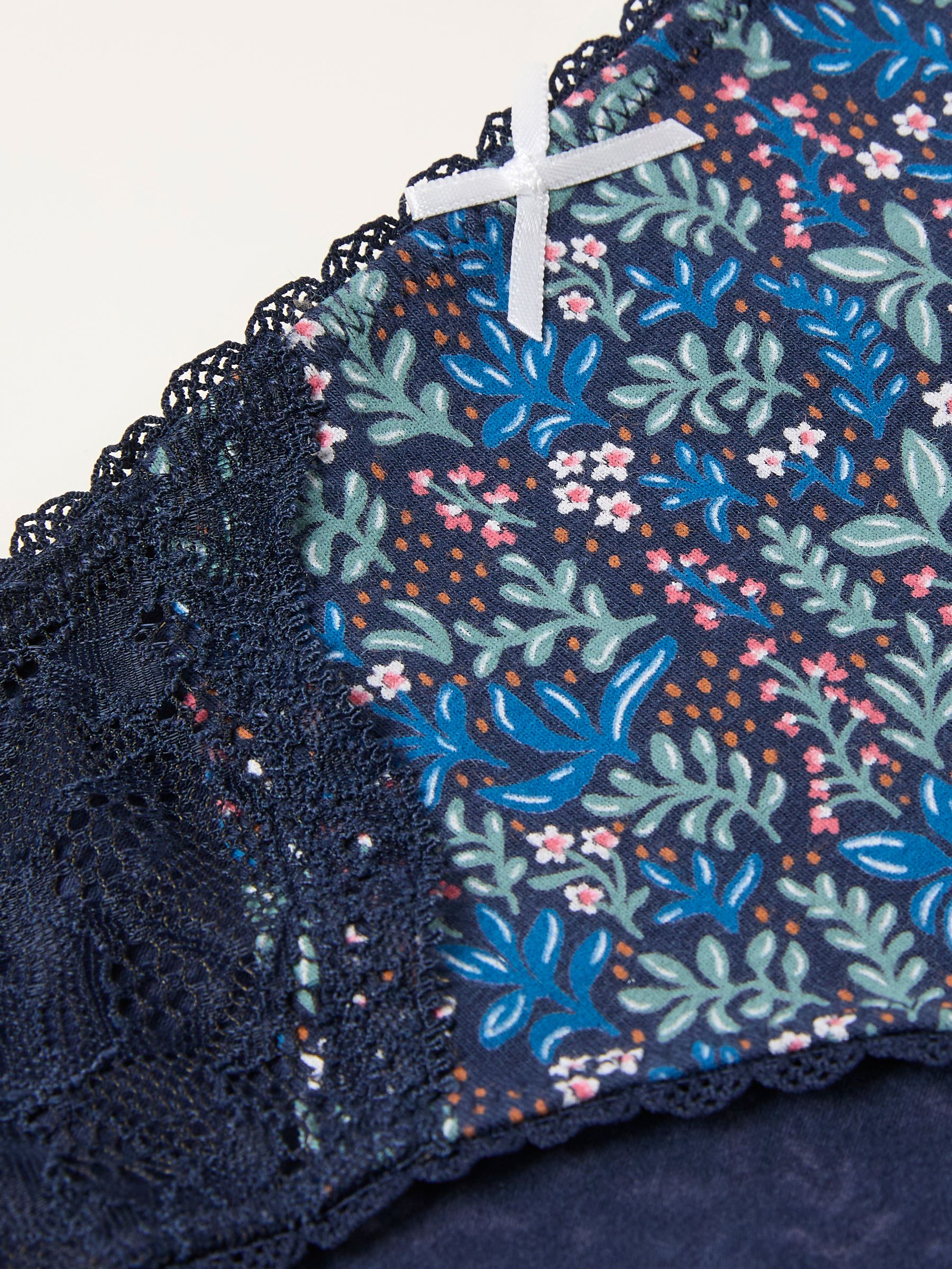 Navy Floral Print Classic Knickers - Image 2 of 2