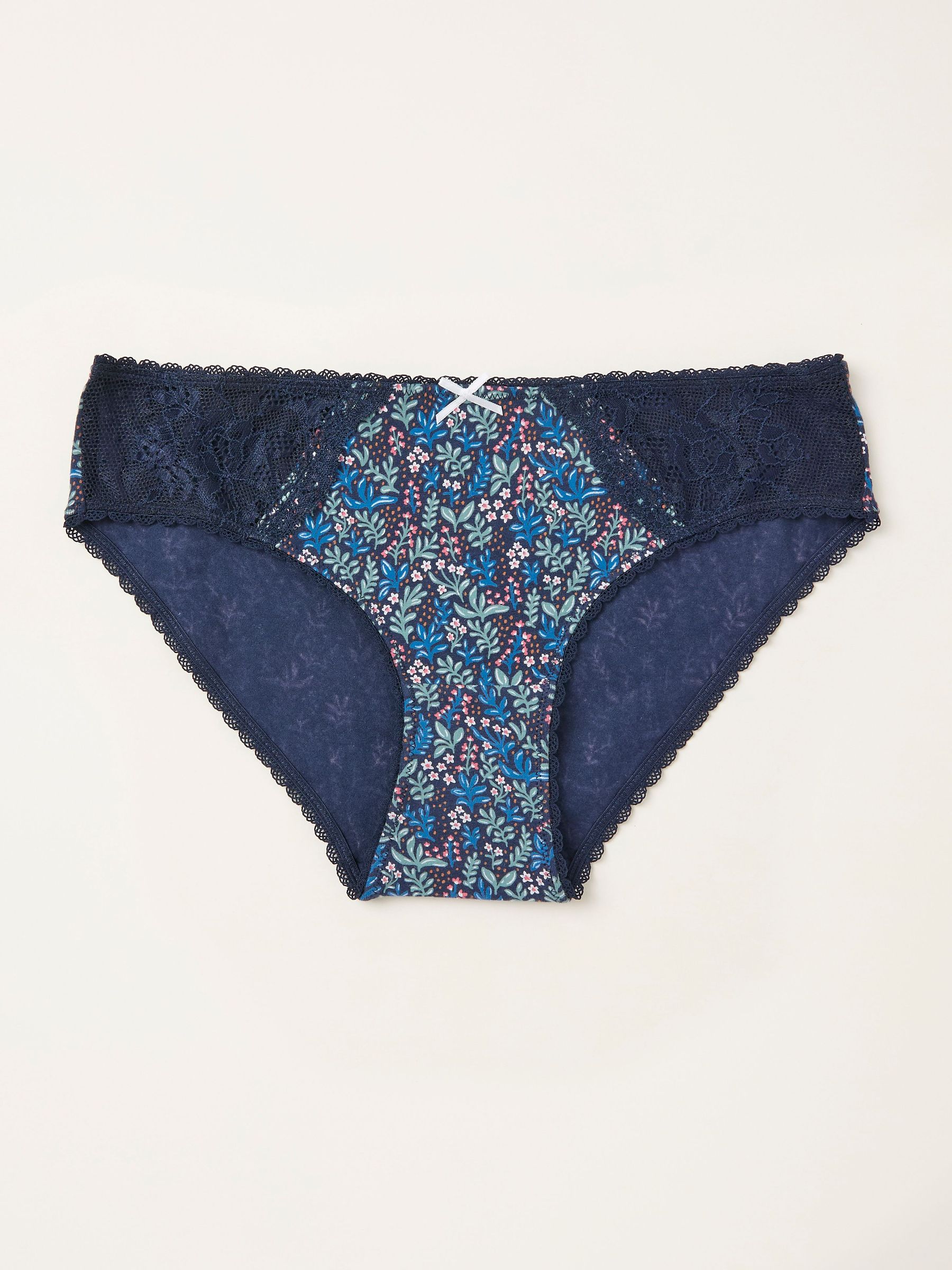 Navy Floral Print Classic Knickers - Image 3 of 3