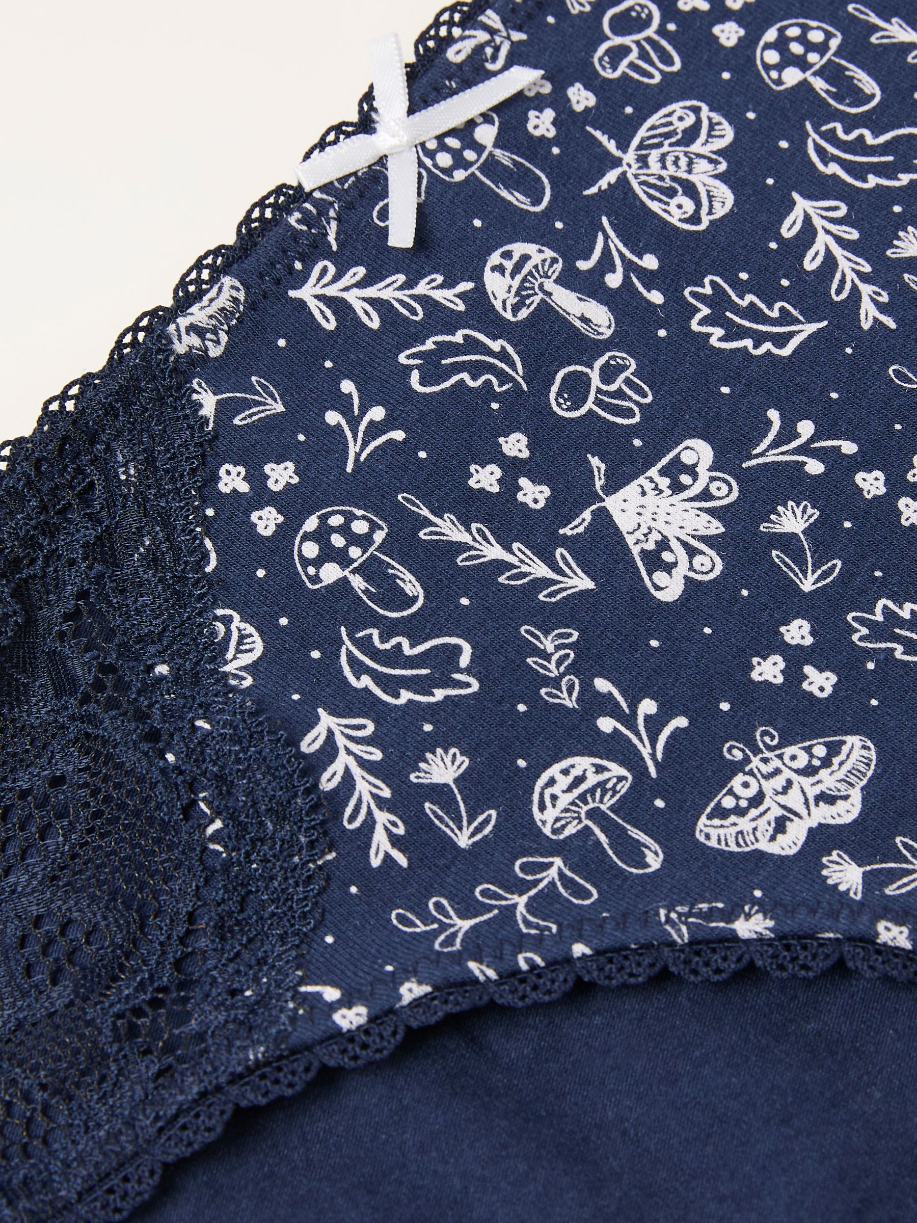 Navy Woodland Print Classic Knickers - Image 2 of 2
