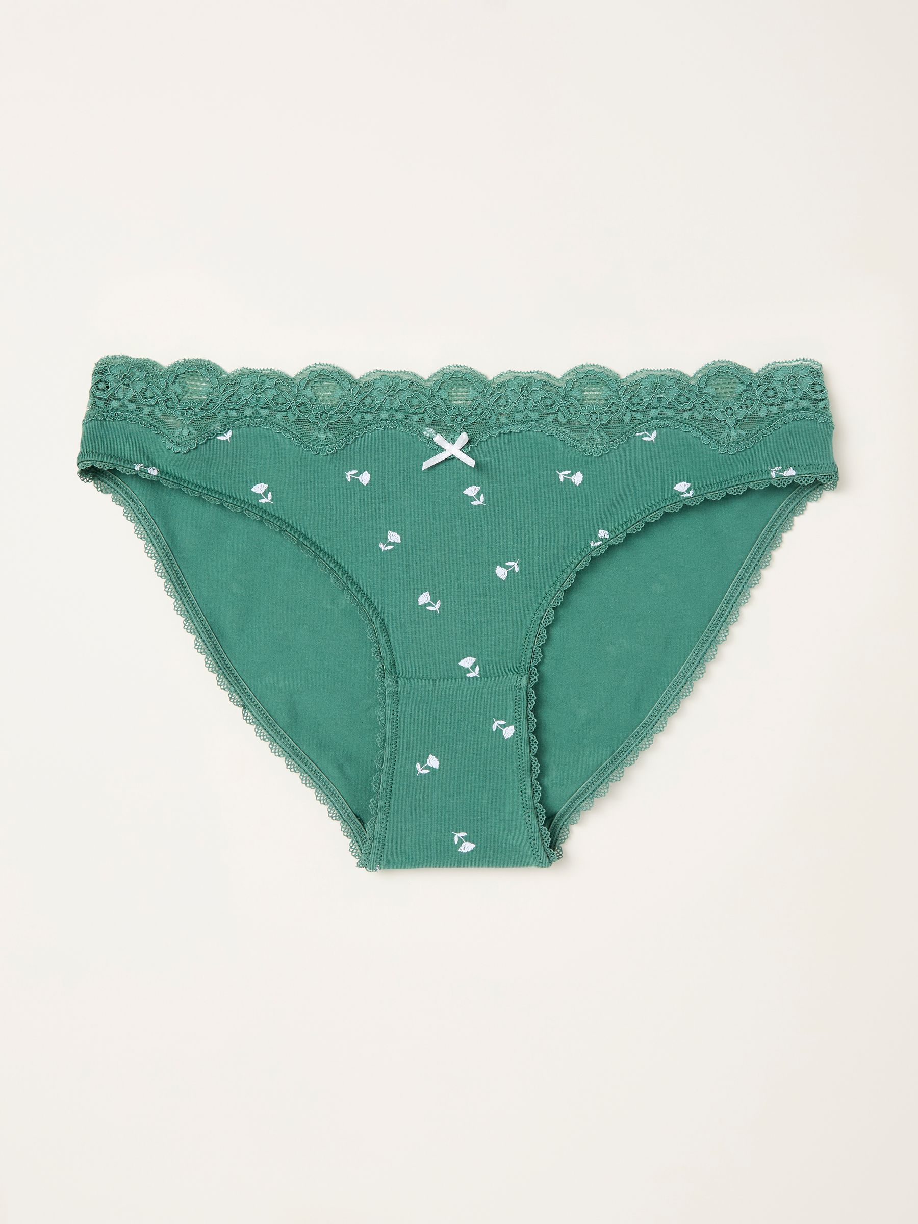 Green Ditsy Floral High Leg Knickers - Image 1 of 2