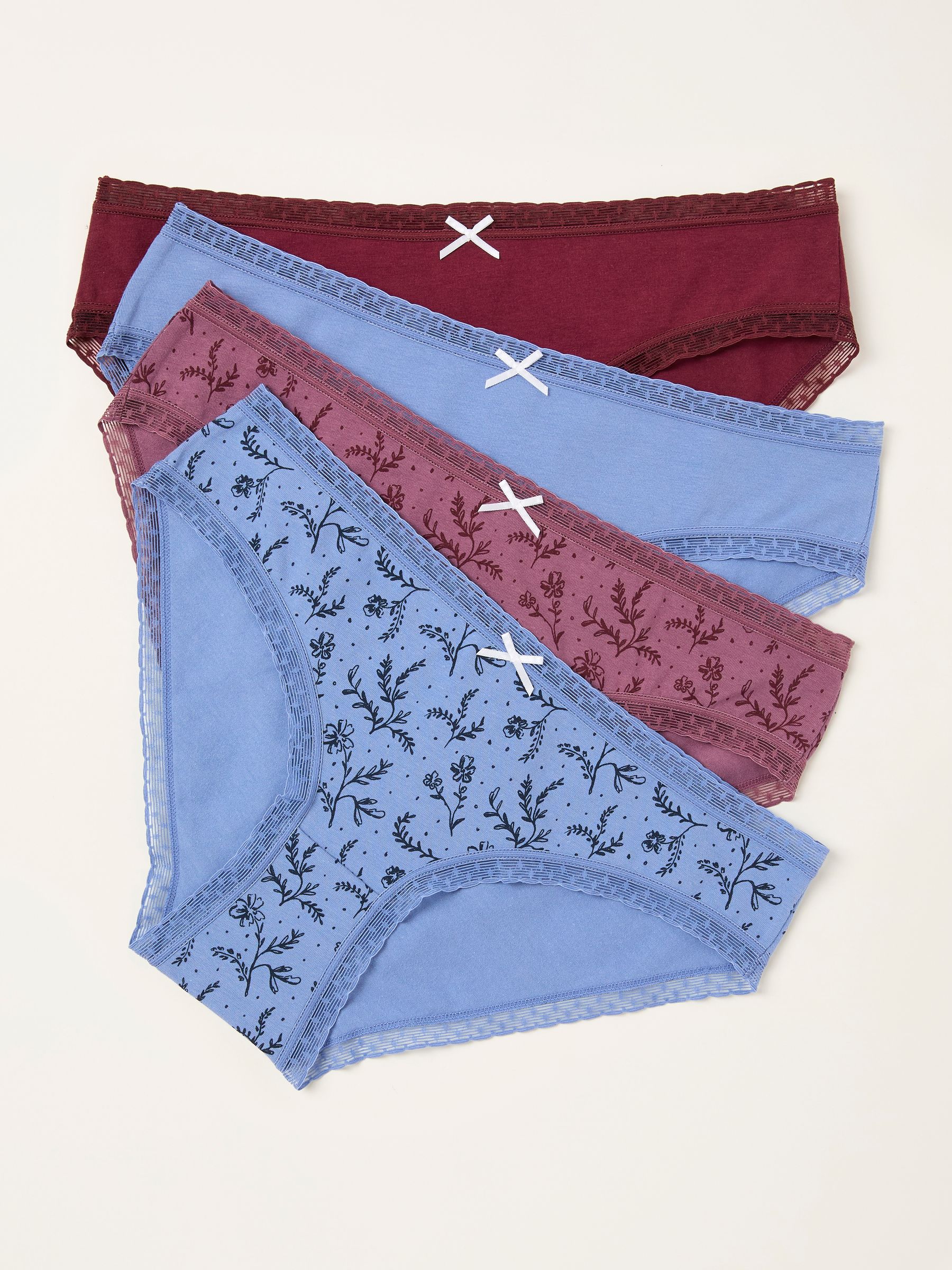 Multi 4 Pack of Floral High Leg Knickers - Image 1 of 2