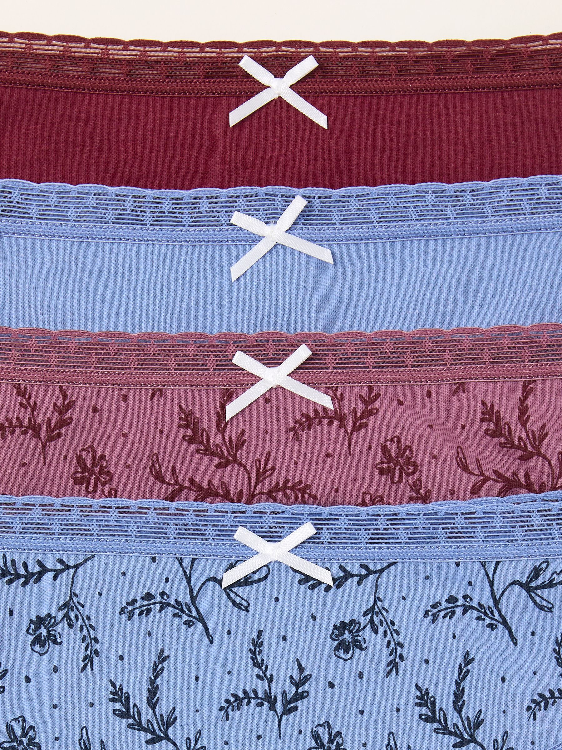 Multi 4 Pack of Floral High Leg Knickers - Image 2 of 2