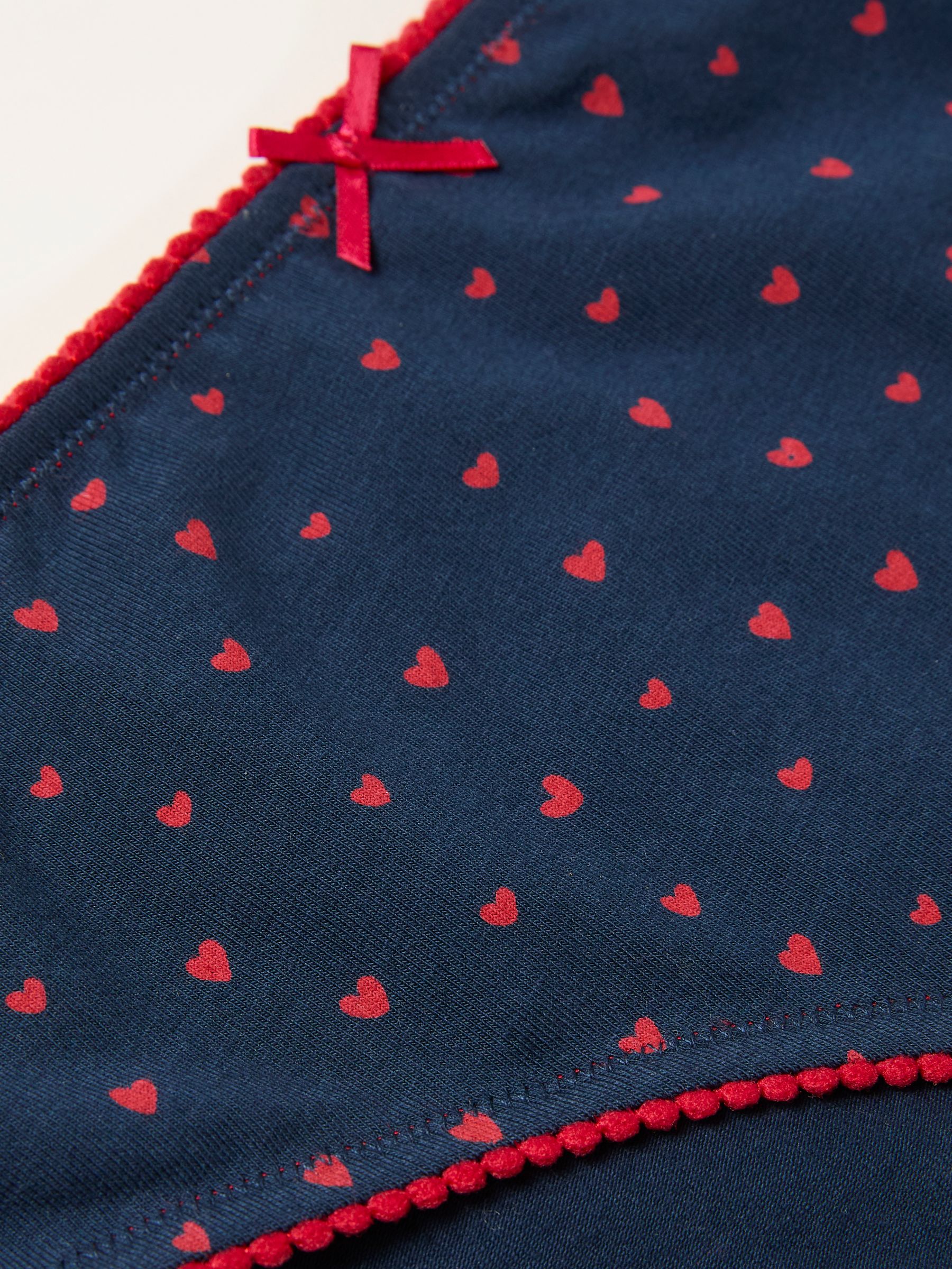 Navy Heart Print Classic Knickers - Image 2 of 2