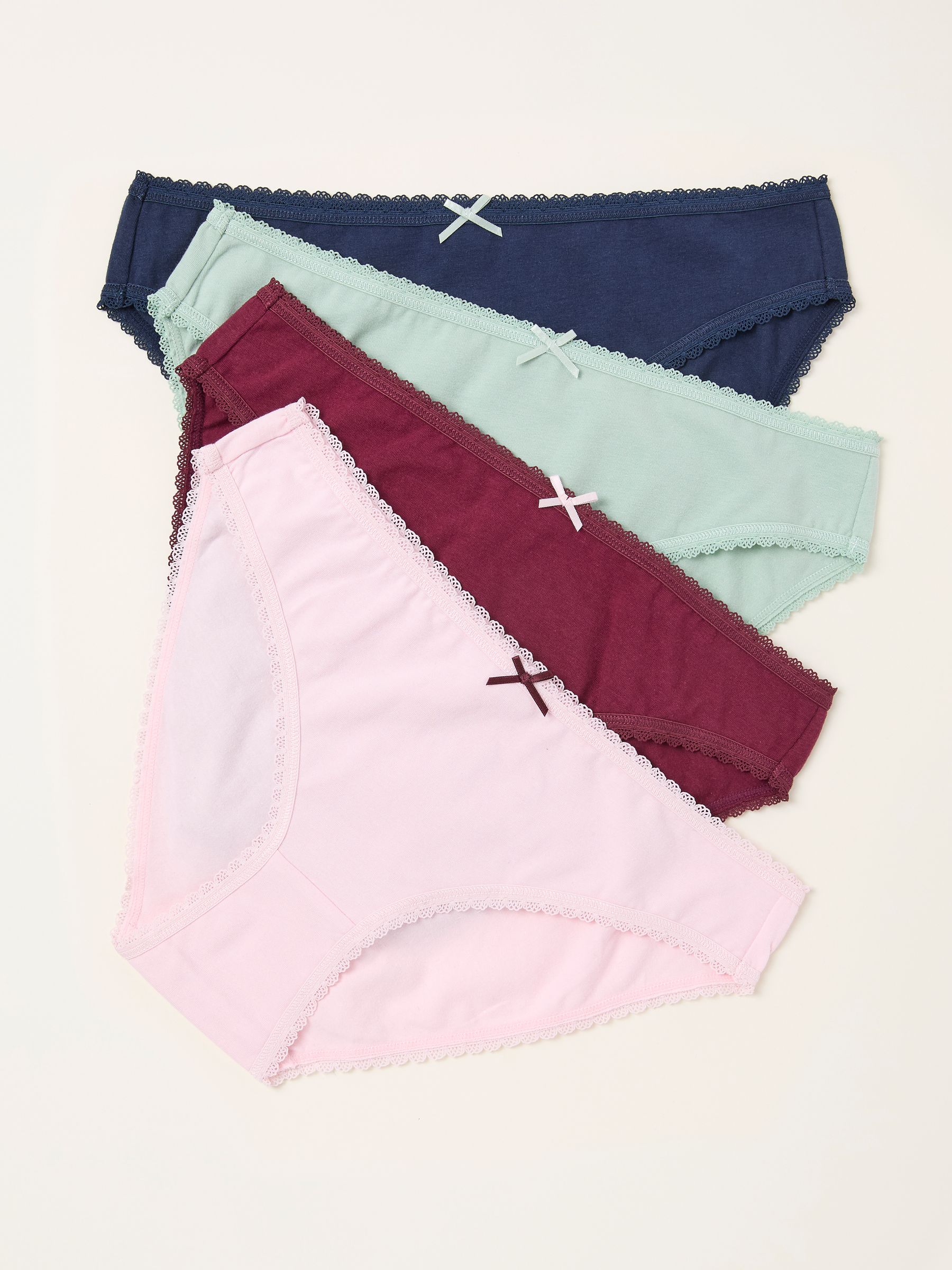Multi 4 Pack of Plain High Leg Knickers - Image 1 of 2