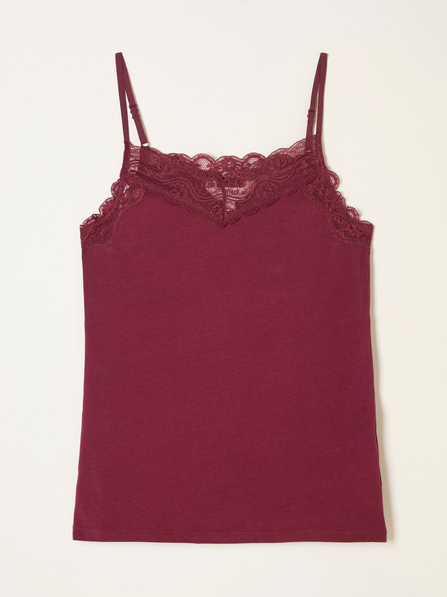 Burgundy Red Lace Vest - Image 4 of 4 Burgundy Red Lace Vest - Image 4 of 4