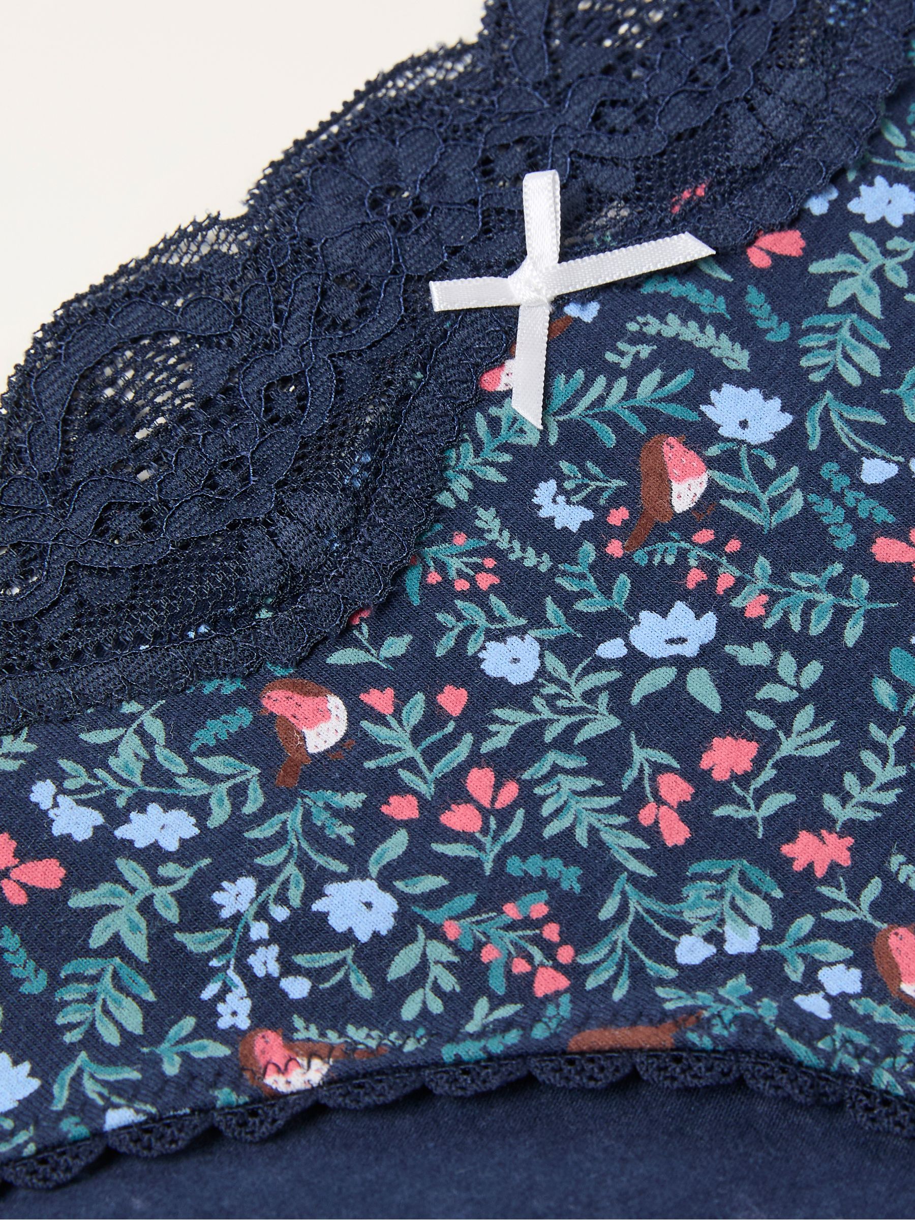 Navy Robin Print Classic Knickers - Image 2 of 2