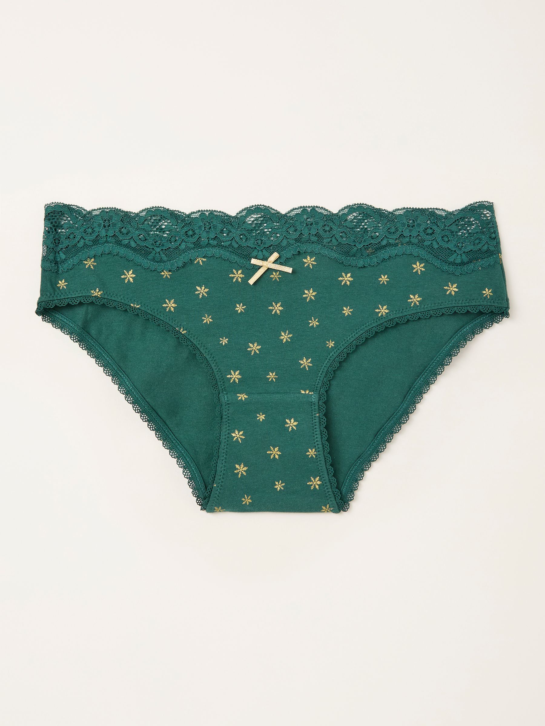 Green Snowflake Classic Knickers - Image 1 of 2