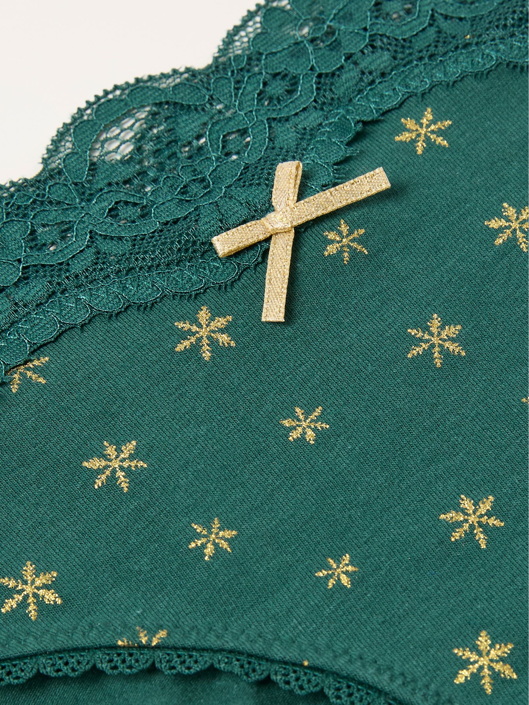 Green Snowflake Classic Knickers - Image 2 of 2