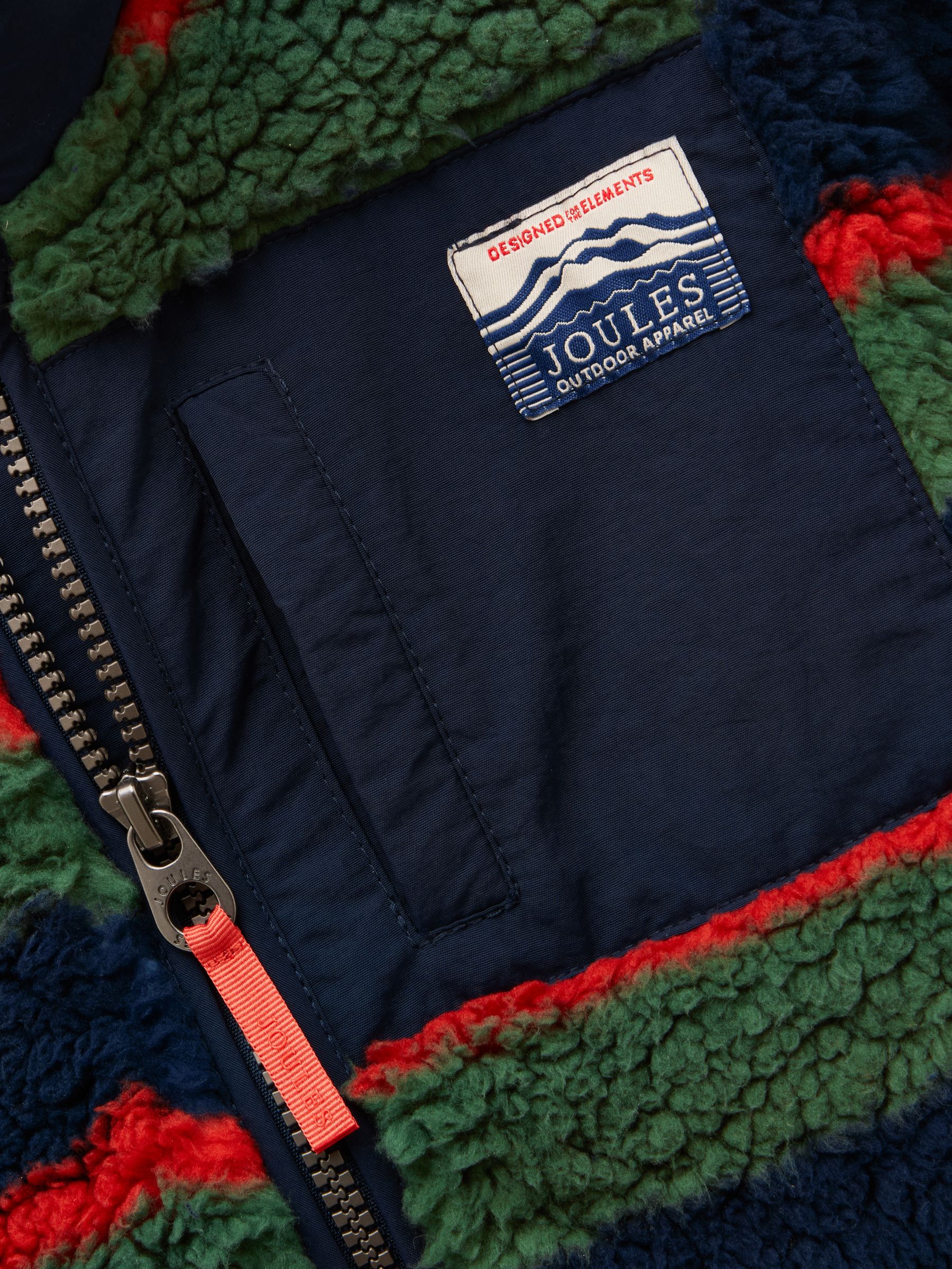 Boys' Billy Multi Stripe Zip Through Fleece - Image 3 of 5