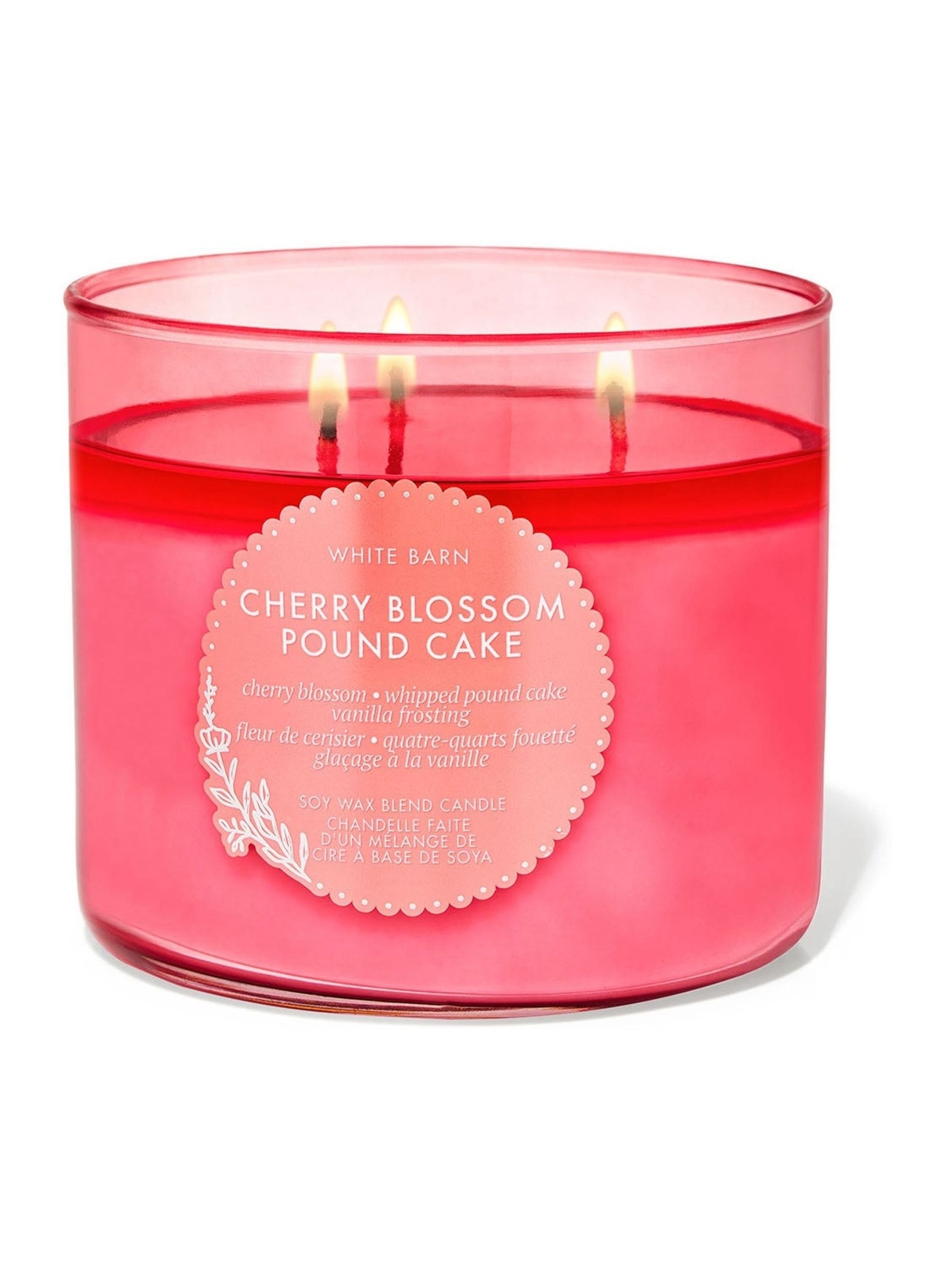 Cherry Blossom Pound Cake Candle 14.5 oz / 411 g 3 Wick - Image 1 of 1