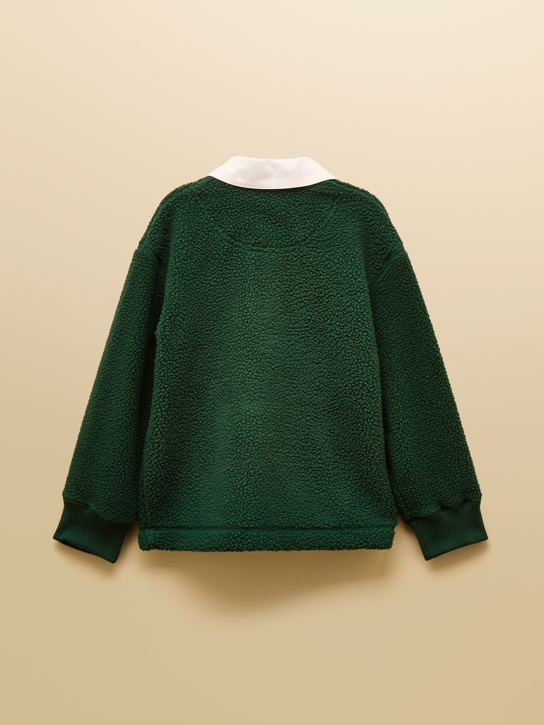Boys' Fleece Rugby Green Collared Sweatshirt - Image 2 of 4