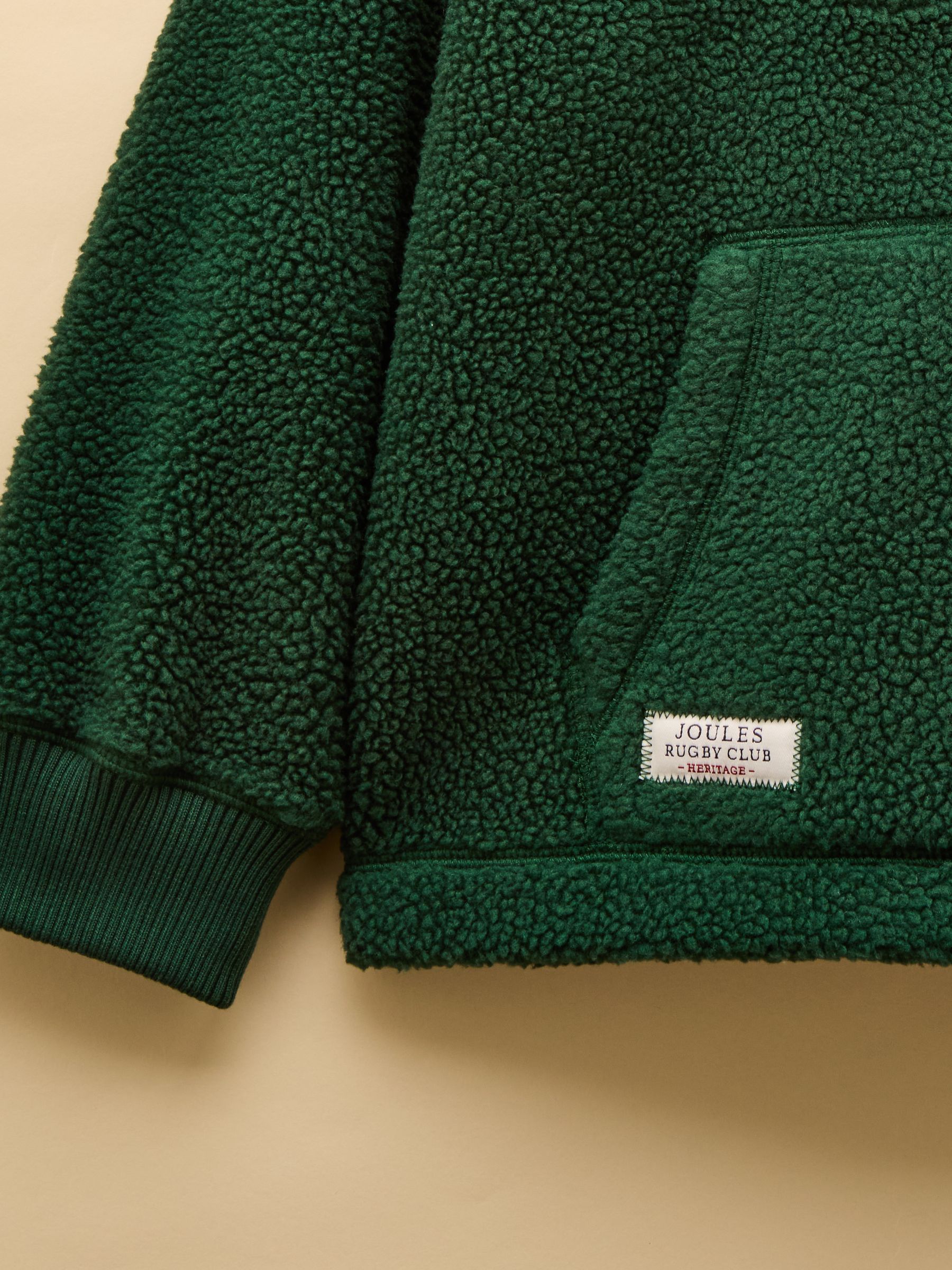 Boys' Fleece Rugby Green Collared Sweatshirt - Image 4 of 4