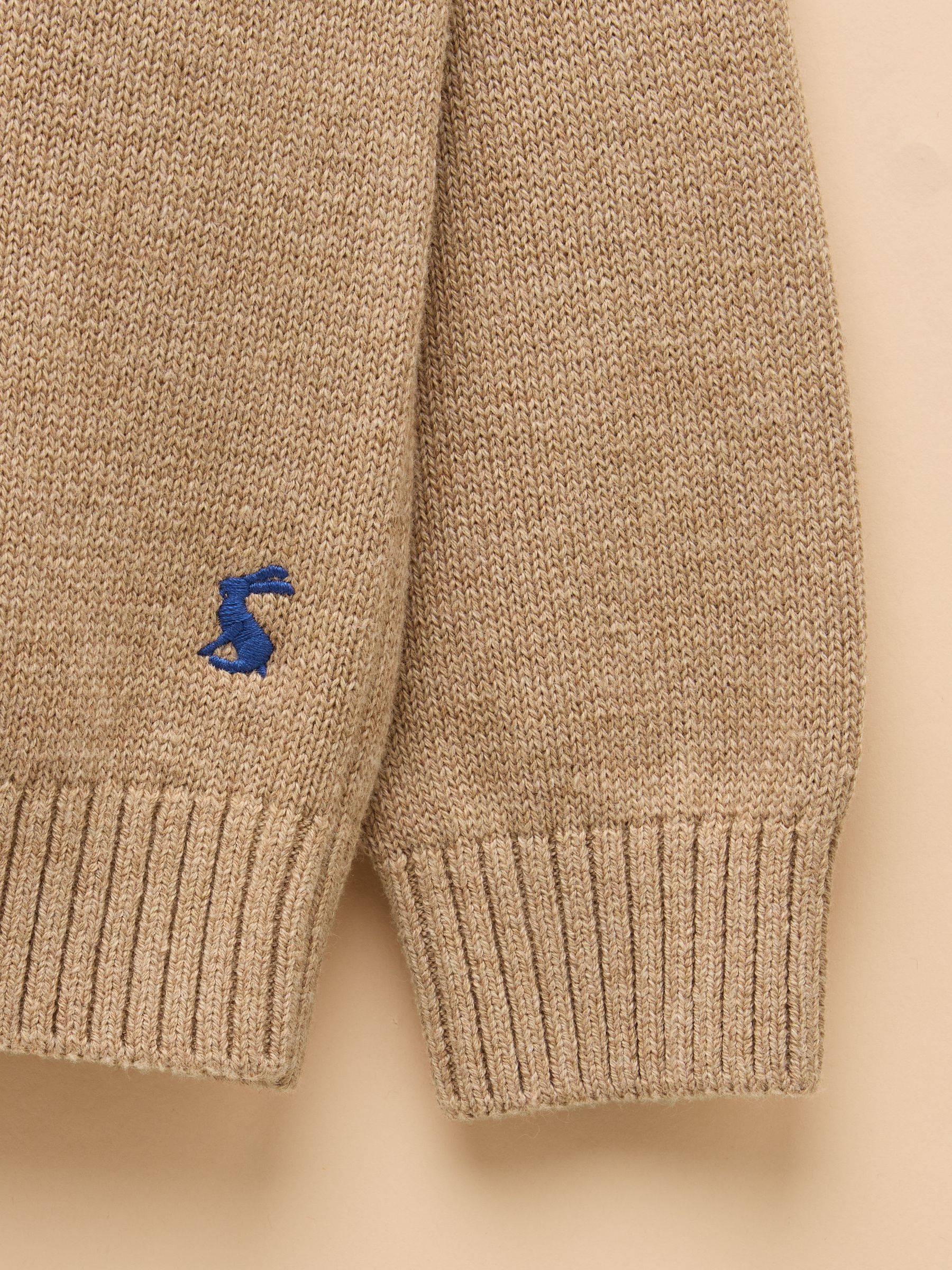 Boys' Fair Isle Oatmeal Jonty Fox Knit Jumper - Image 4 of 4