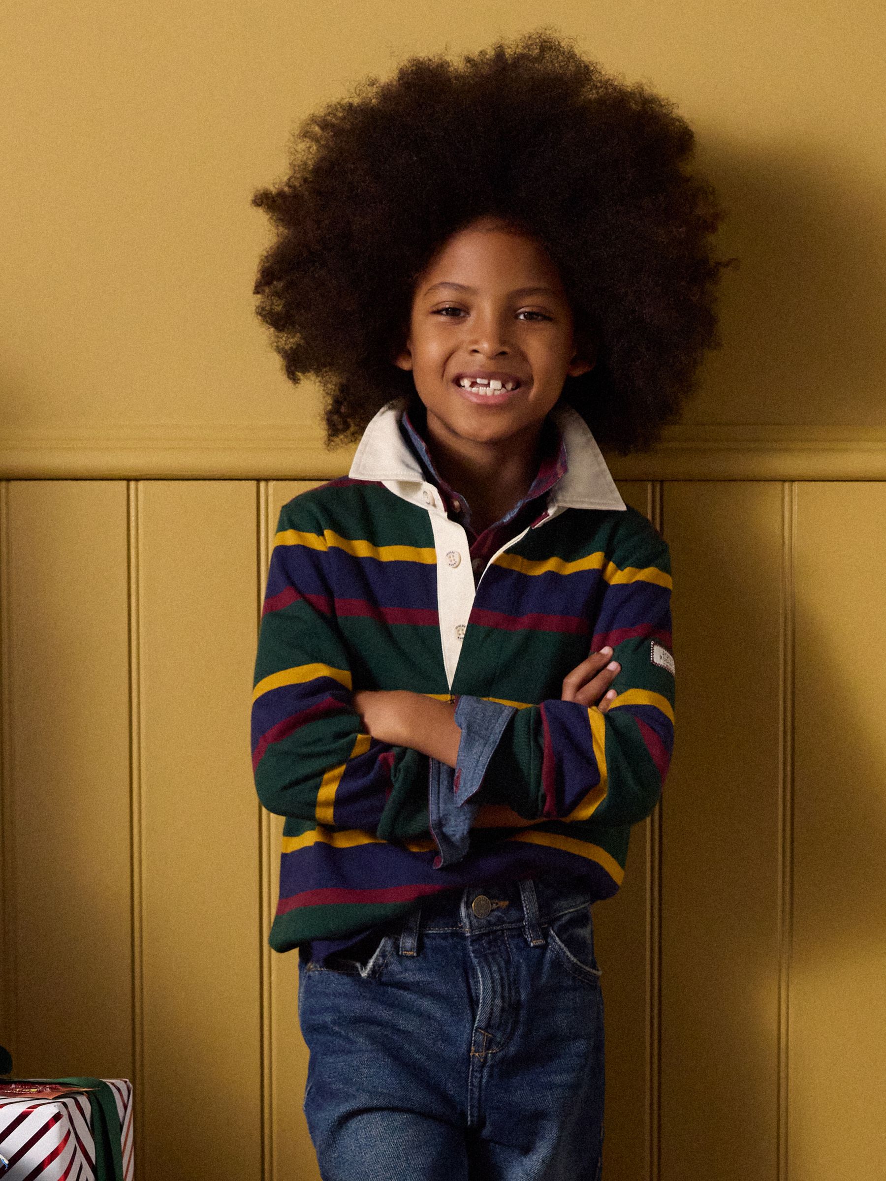 Boys' Rugby Club Multi Stripe Long Sleeve Shirt - Image 1 of 6