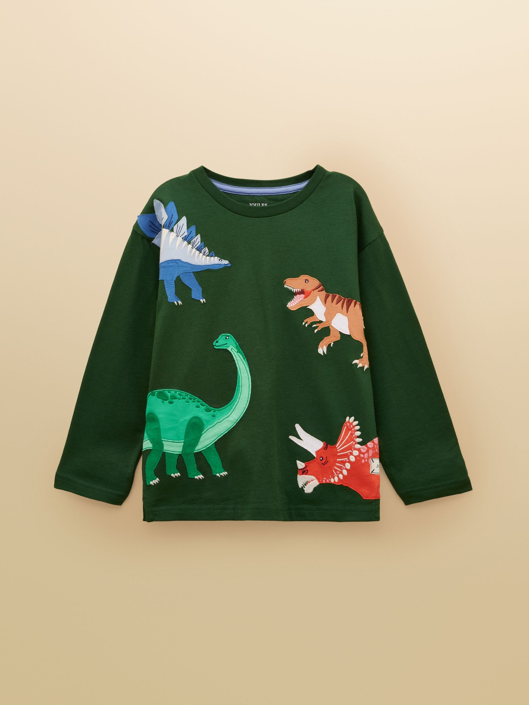 Boys' Jack Green Dino Applique Long Sleeve Top - Image 1 of 5