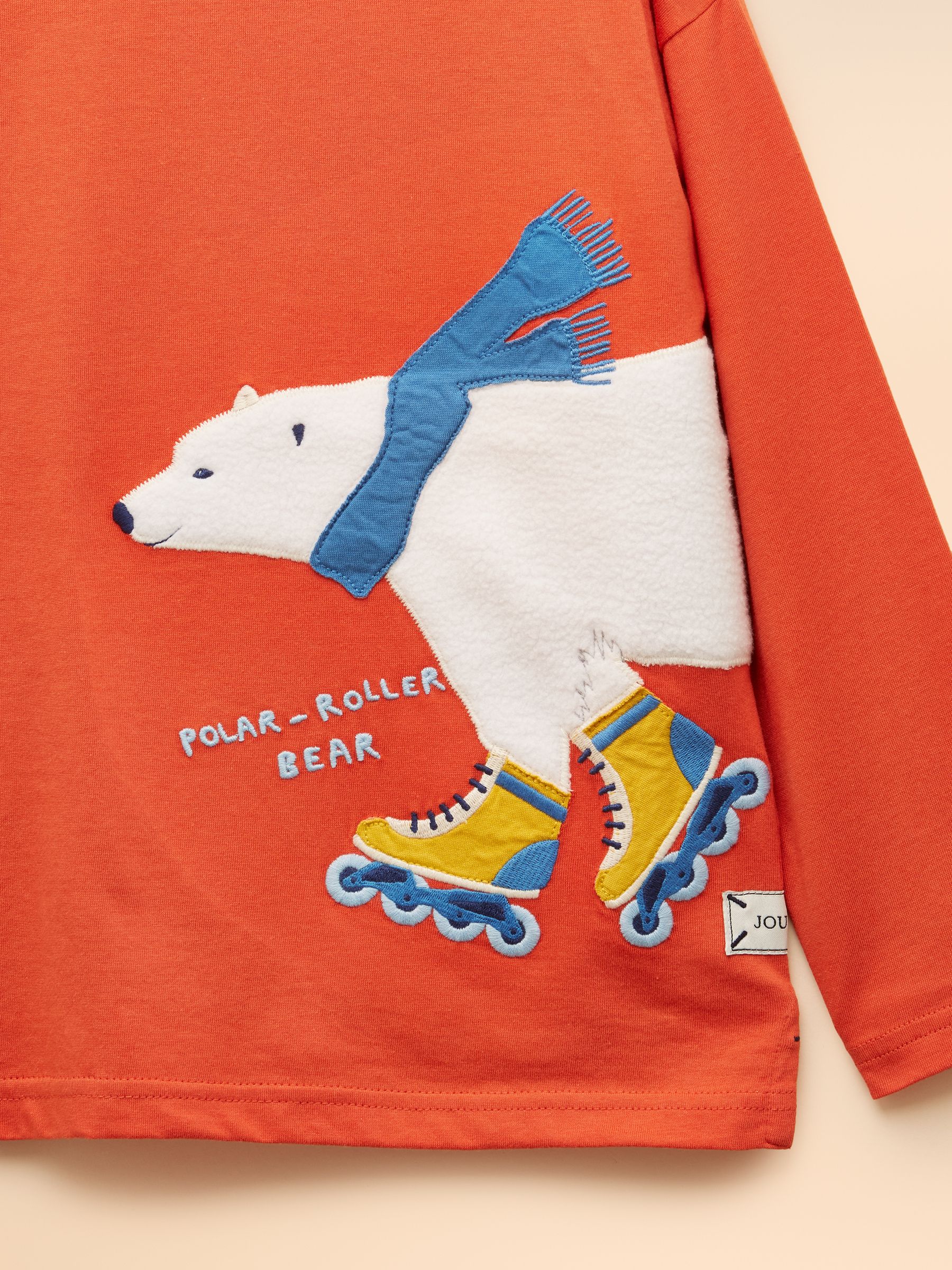 Boys' Jack Orange Bear Applique Long Sleeve Top - Image 3 of 4