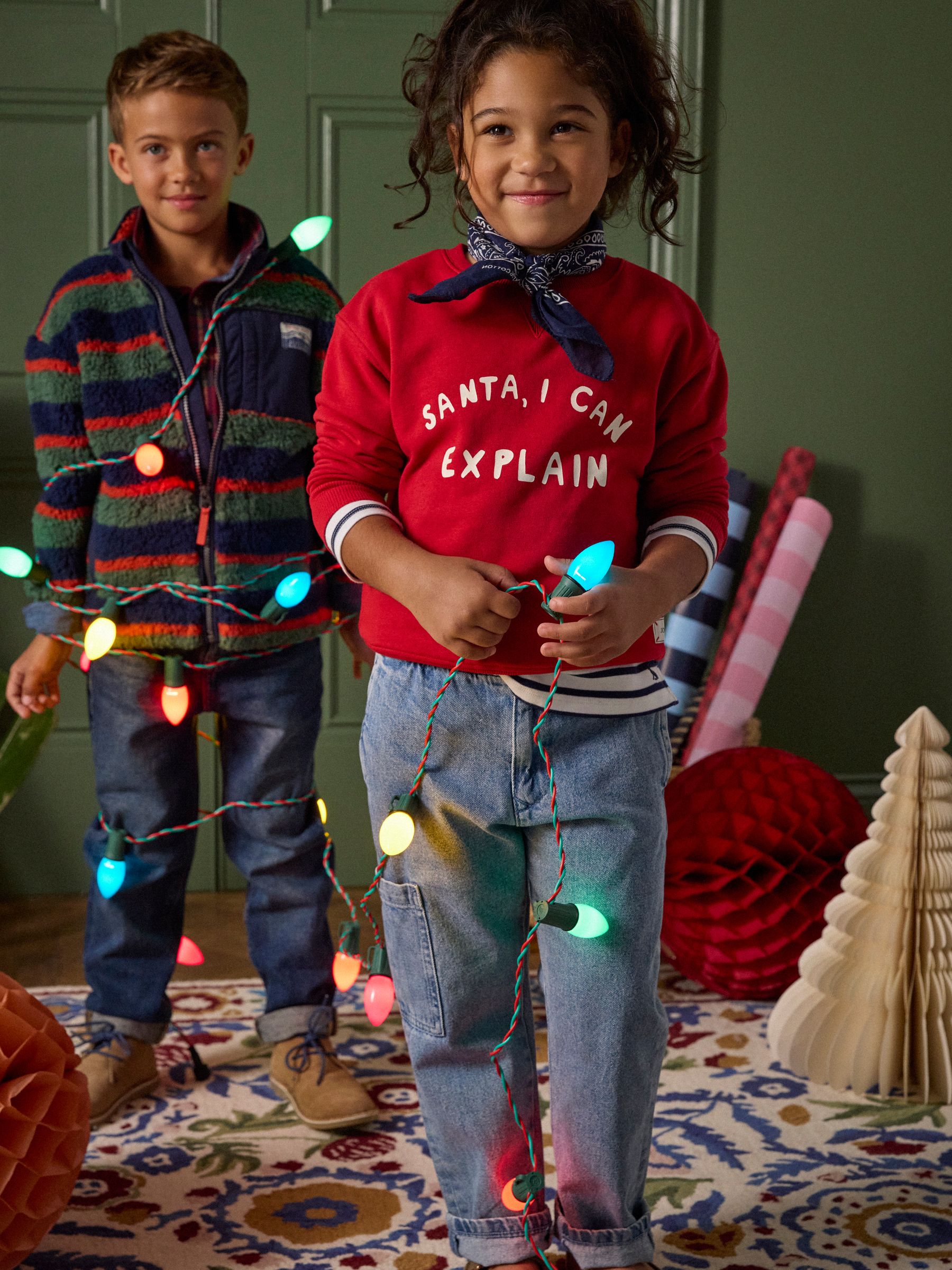 Kids' Sundaze Red Slogan Crew Neck Sweatshirt - Image 3 of 7