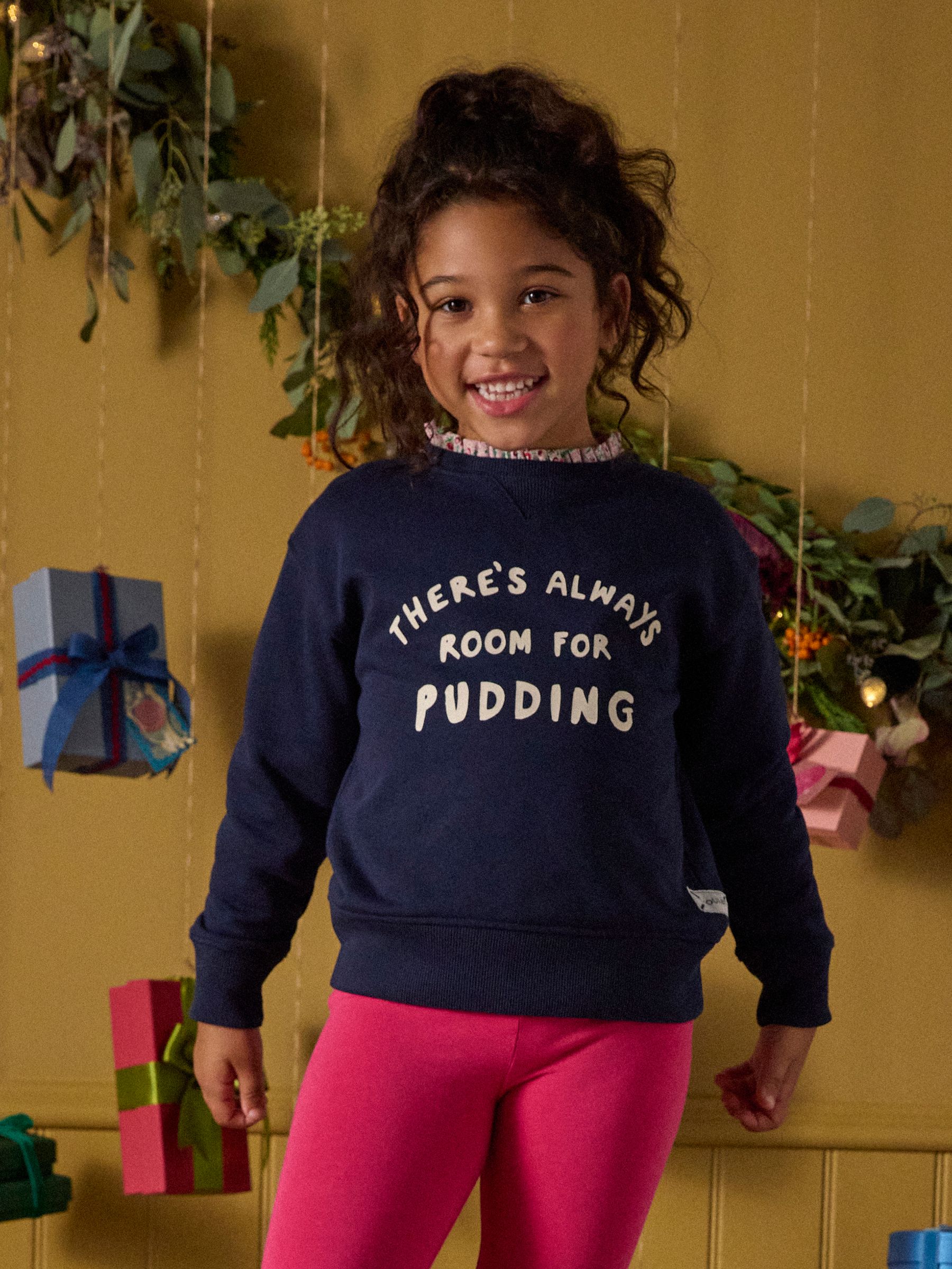 Kids' Sundaze Navy Blue Slogan Crew Neck Sweatshirt - Image 1 of 8