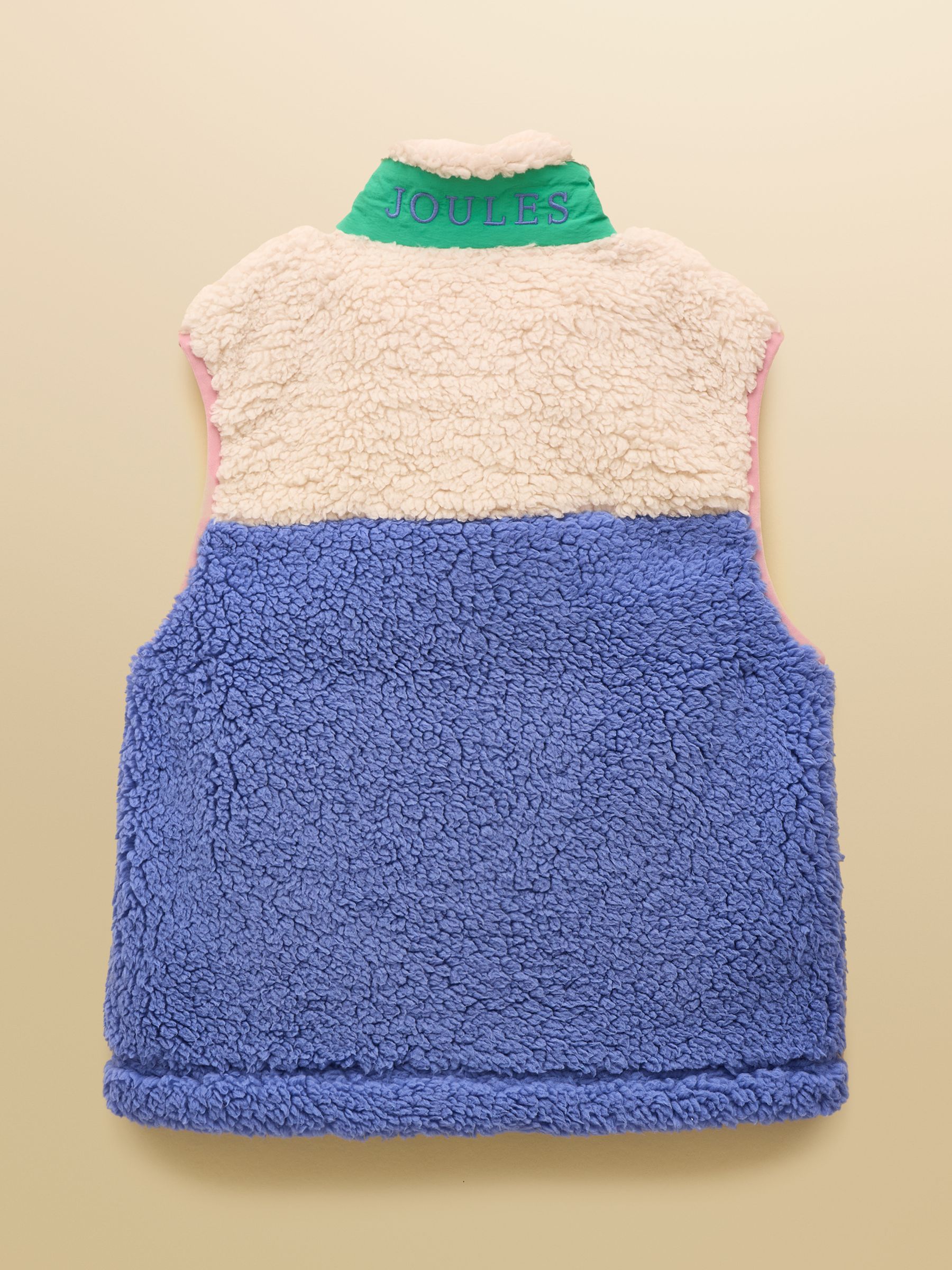 Girls' Tilly Blue Colourblock Fleece Gilet - Image 2 of 4