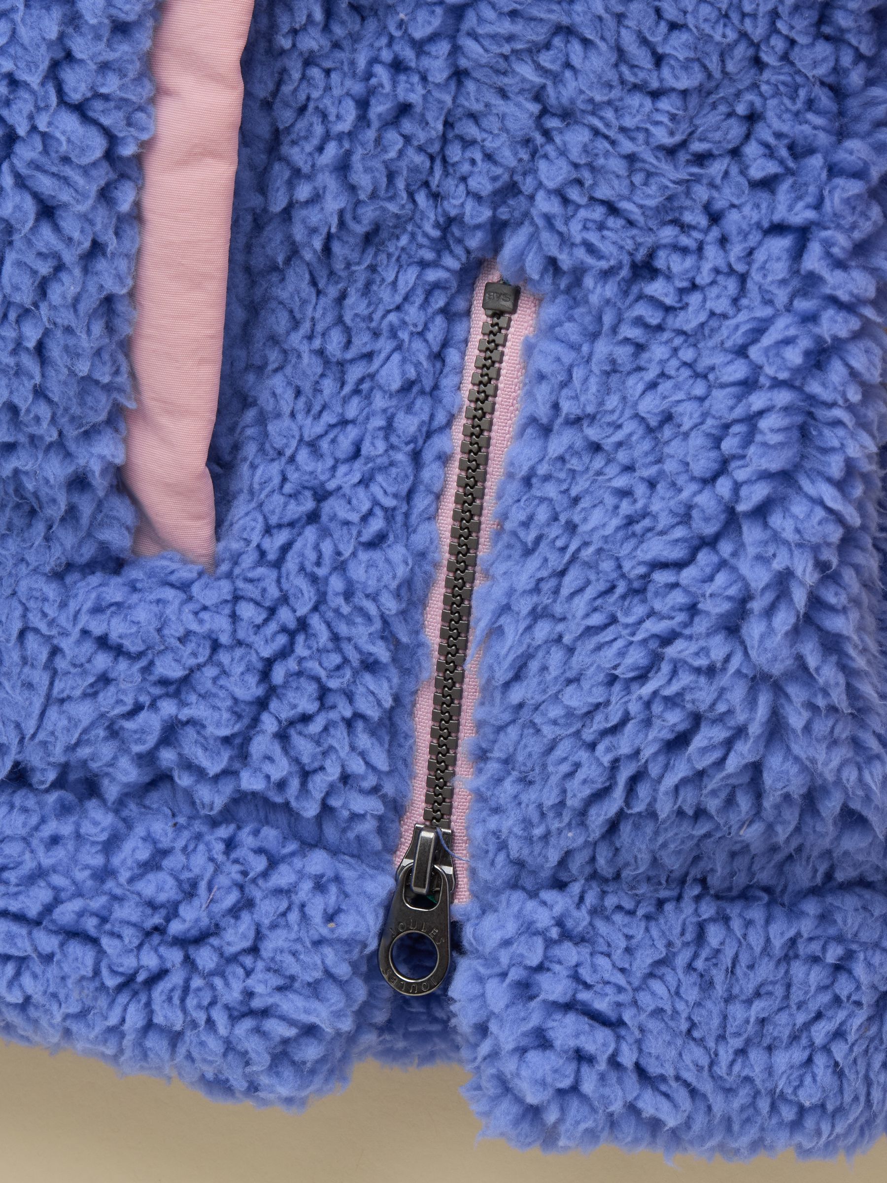 Girls' Tilly Blue Colourblock Quarter Zip Fleece - Image 4 of 4