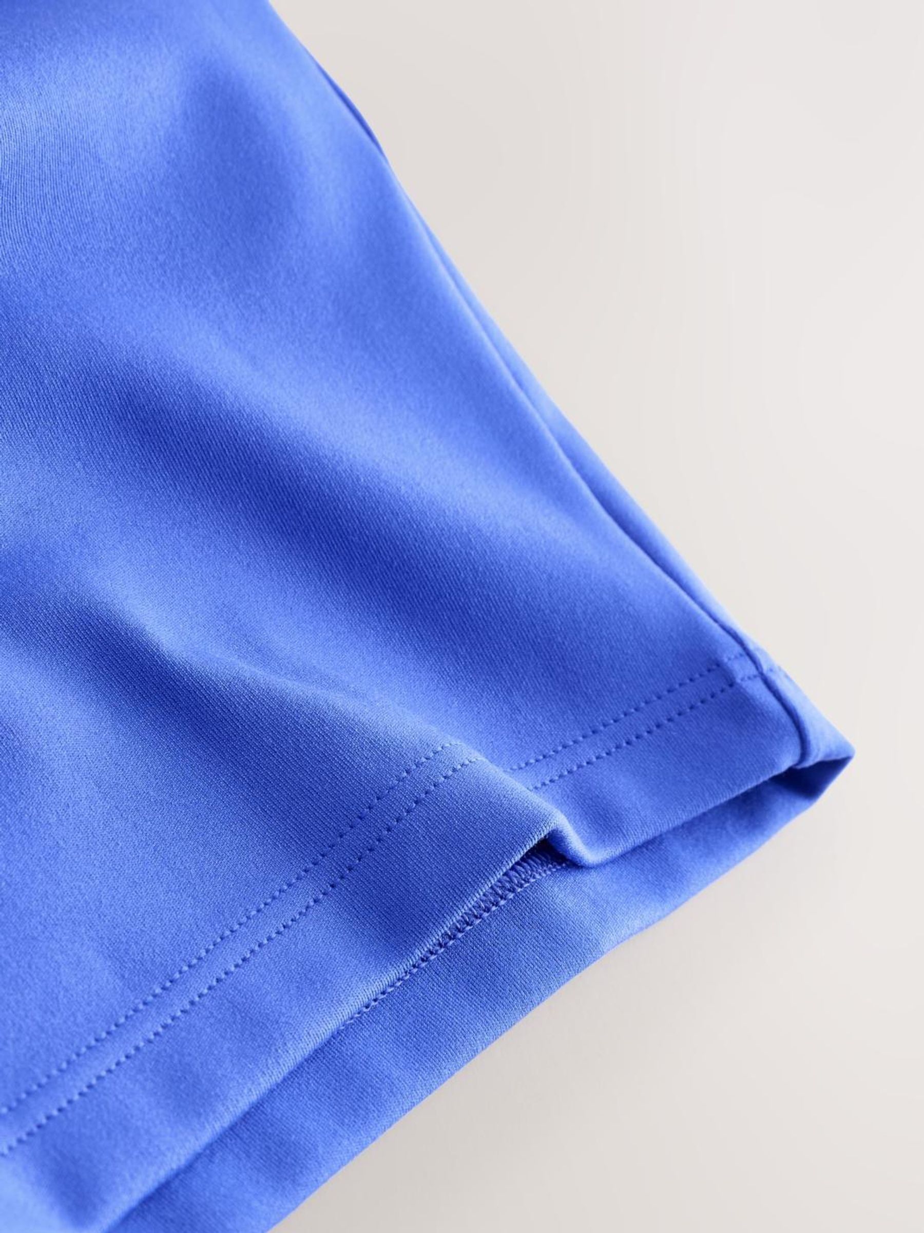 Blue Cropped Sports Bra Tank Top - Image 6 of 7