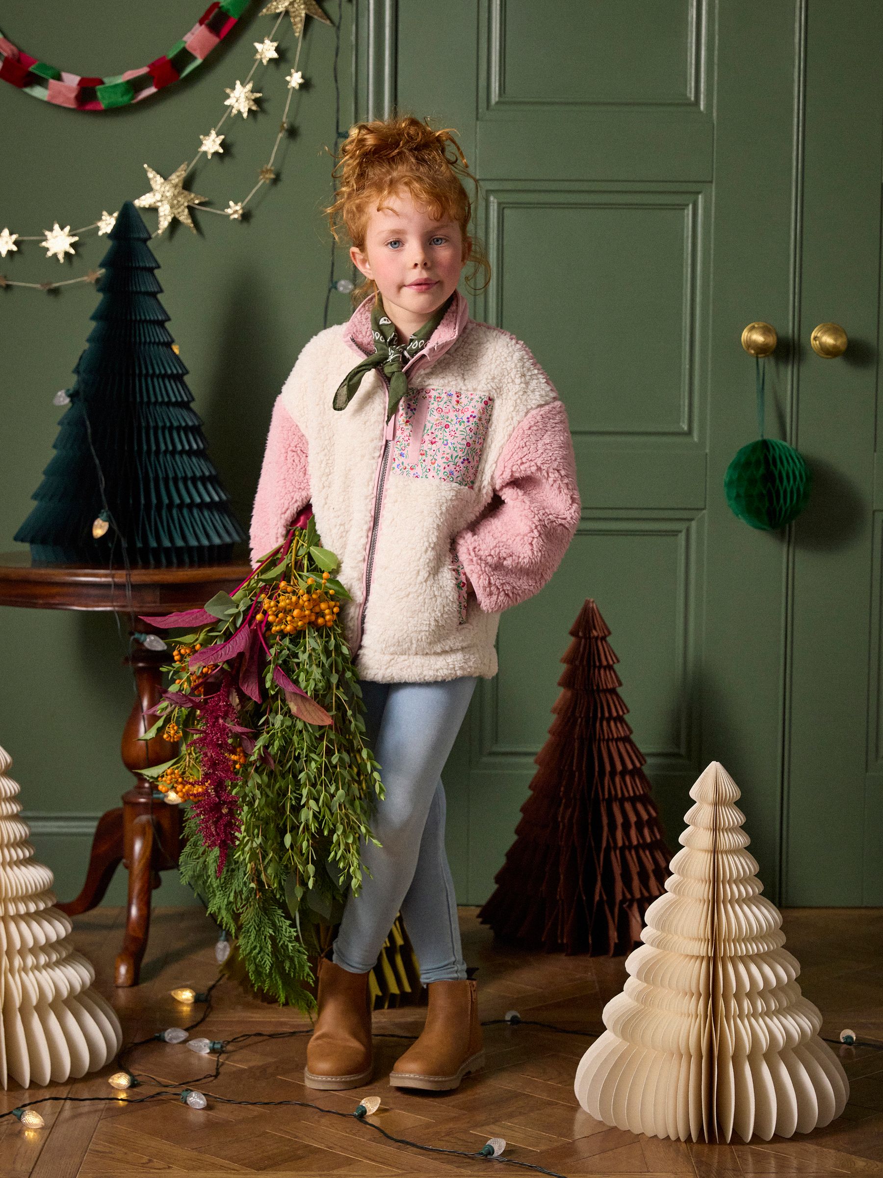 Girls' Tilly Pink Colourblock Zip Through Fleece - Image 2 of 7