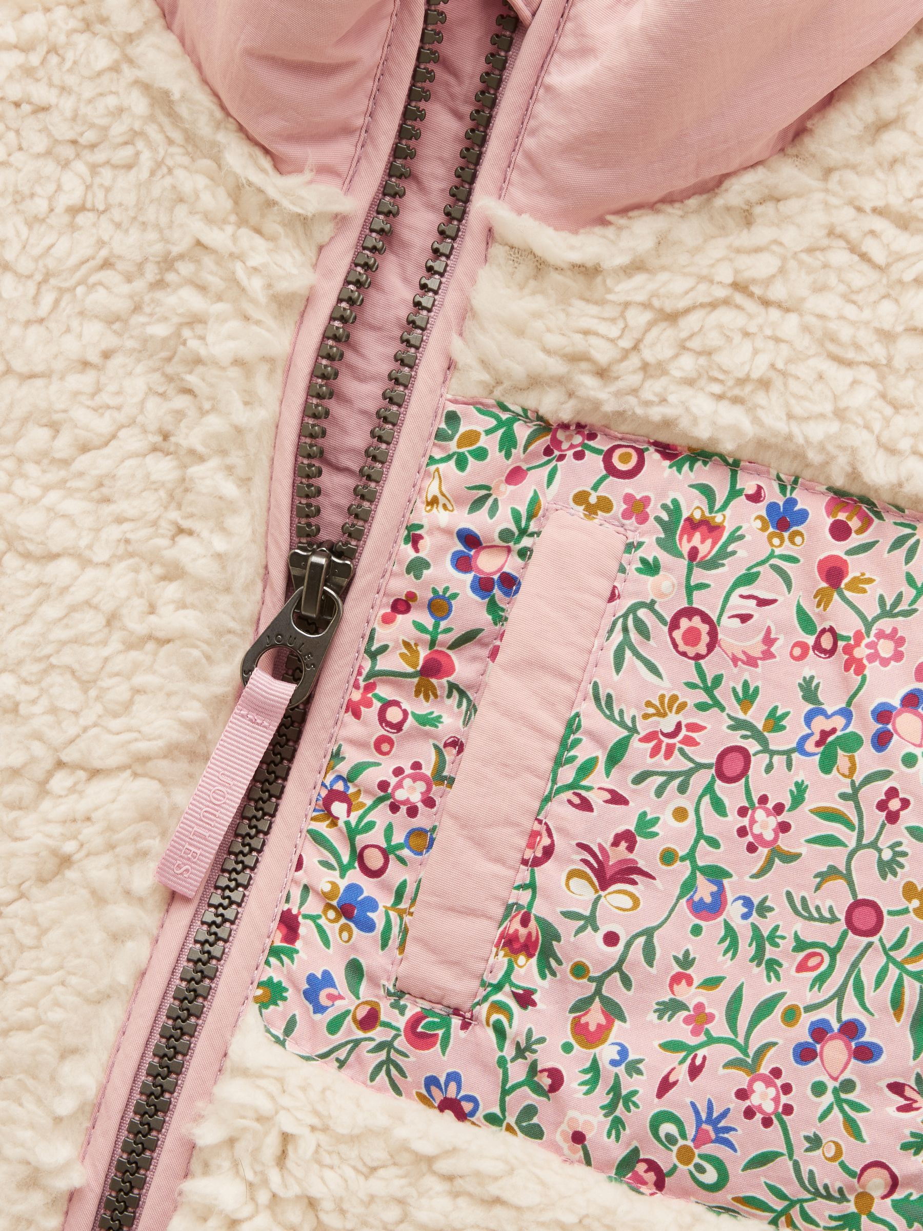 Girls' Tilly Pink Colourblock Zip Through Fleece - Image 5 of 7