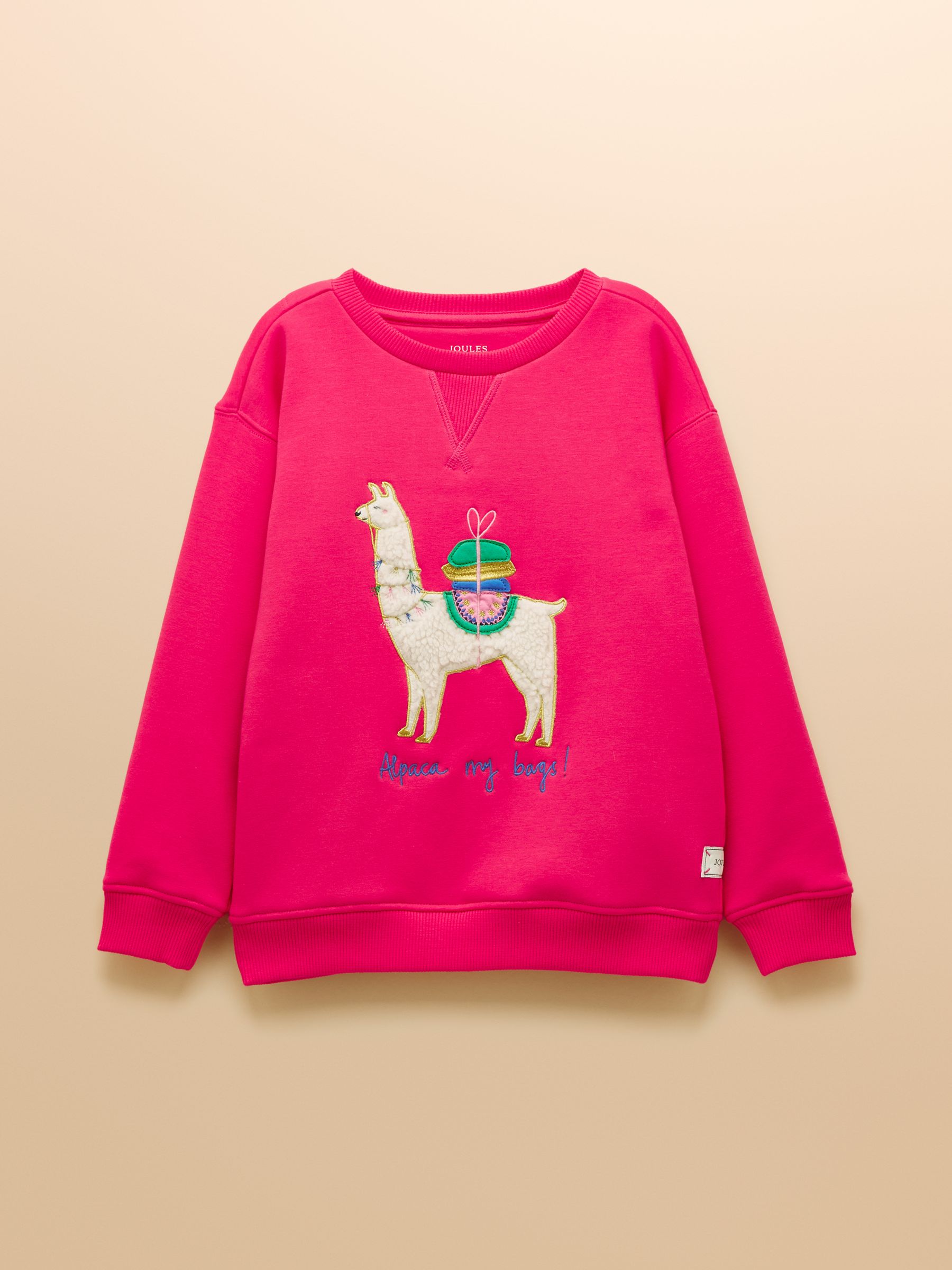 Kids' Mackenzie Bright Pink Sweatshirt With Faux Faur Lining - Image 3 of 6