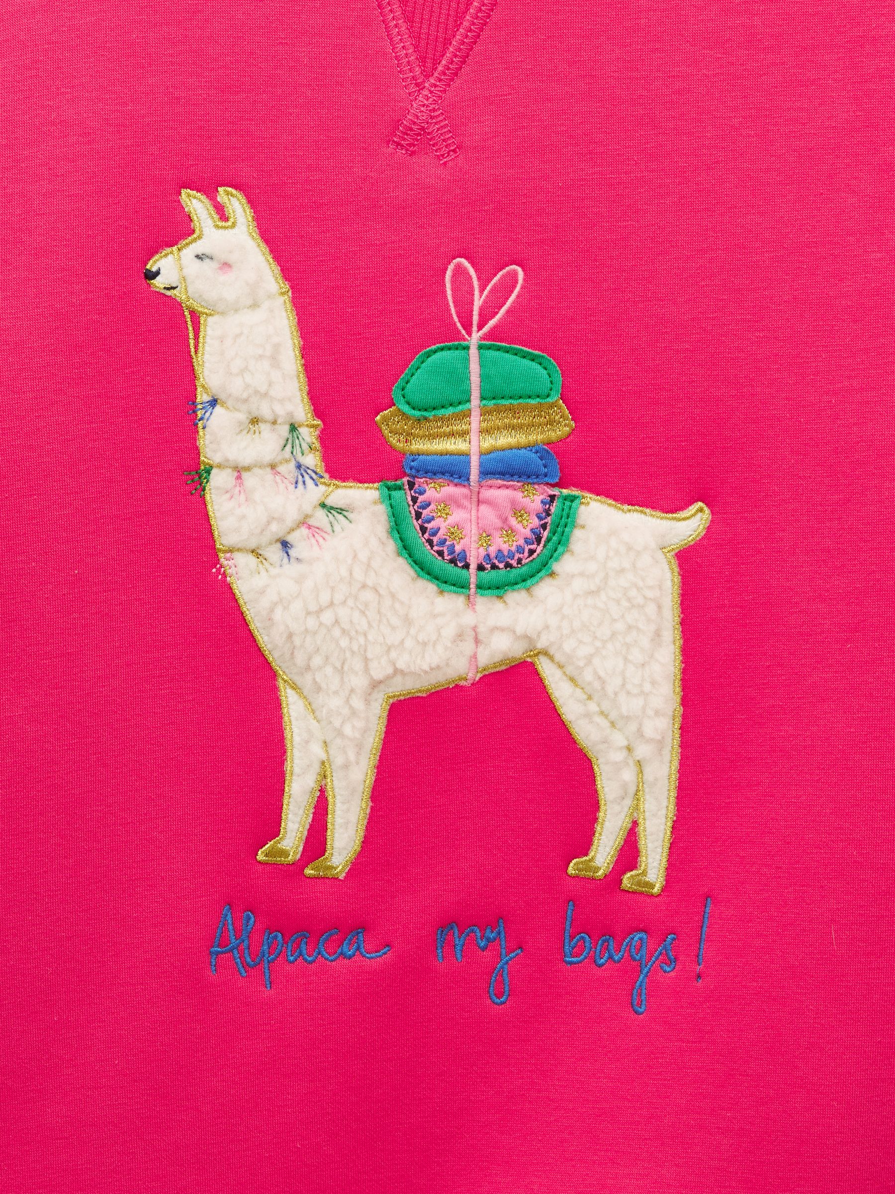 Kids' Mackenzie Bright Pink Sweatshirt With Faux Faur Lining - Image 5 of 6